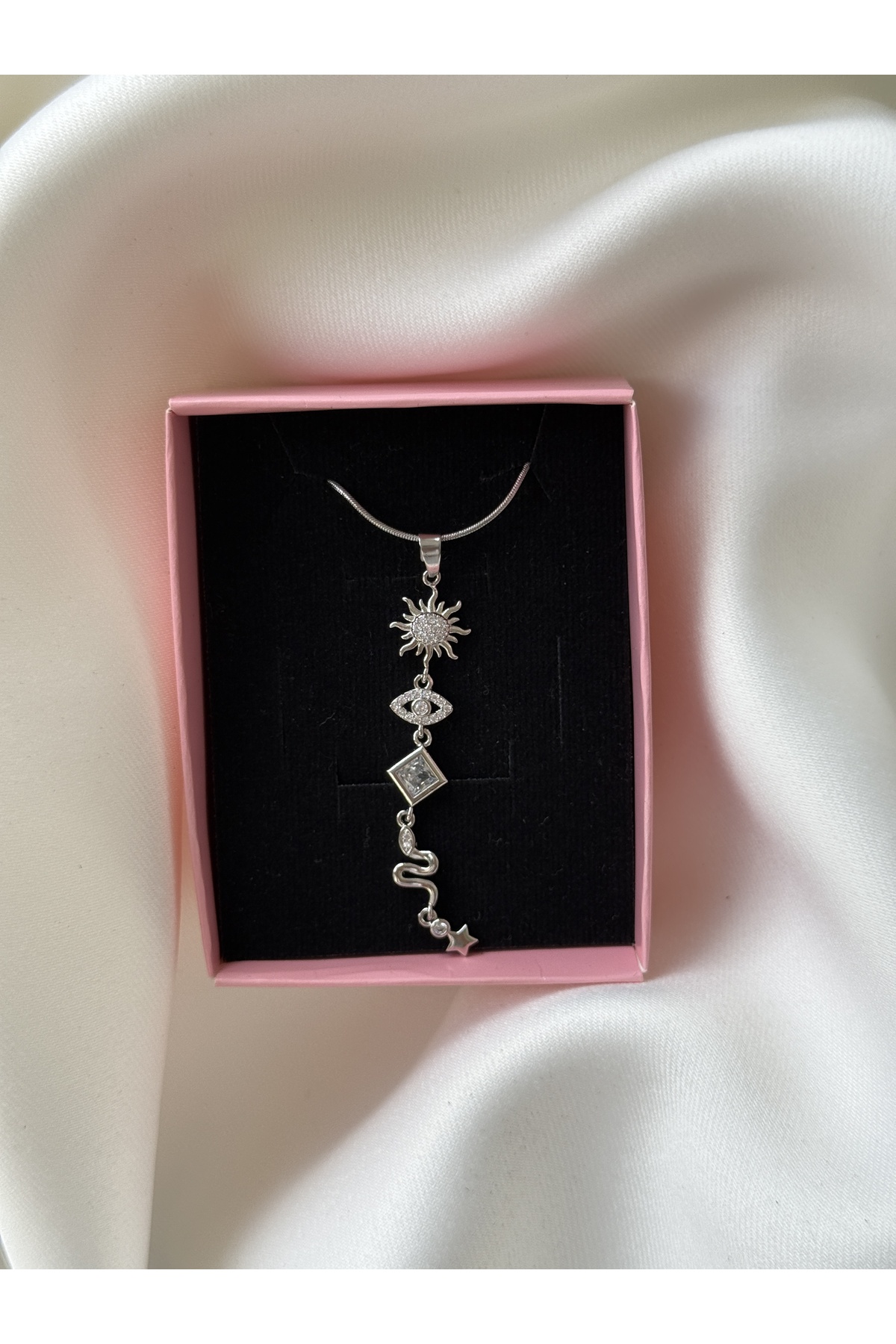 Güneş Ay Kolye — Silver 3
