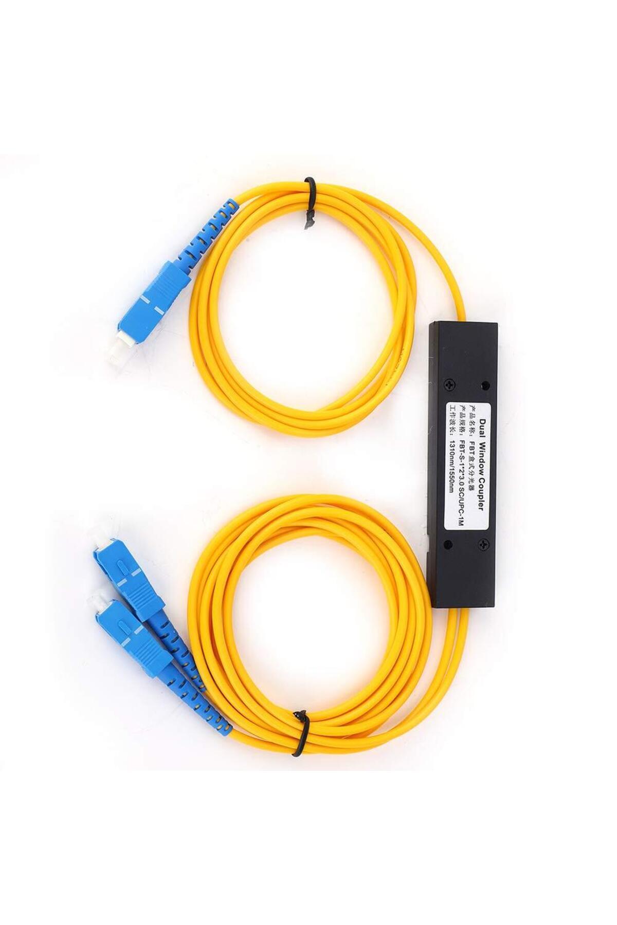 Anunnaki 1x2 PLC Fiber Optik Splitter SC/UPC Coupler G652D FTTH OLT ONU Optik Kablo Bölücü Modül Mavi Ayırıcı