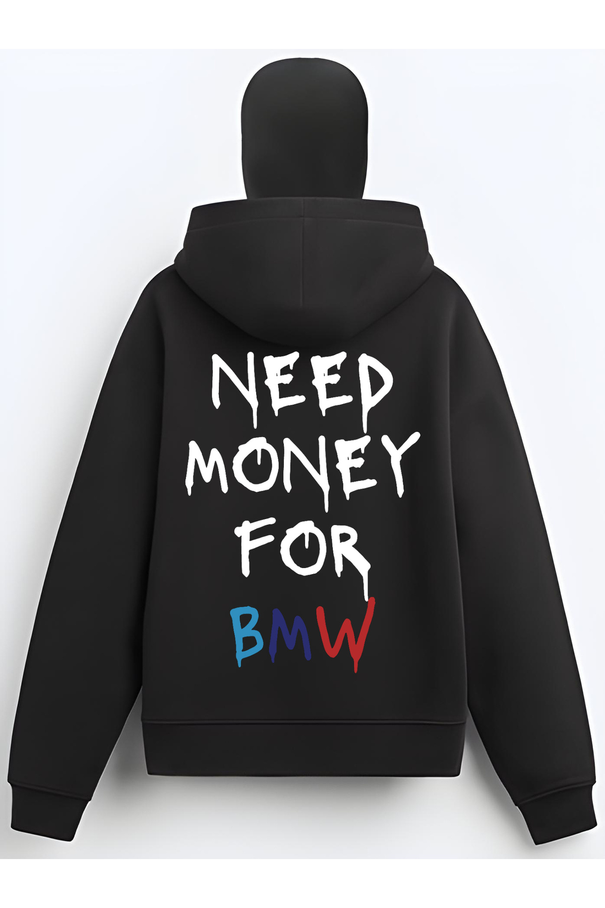 Edizen Need Money for BMW Kar Maskeli Ninja Düz Oversize Siyah