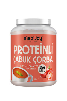 Mealjoy Yüksek Proteinli Çabuk Çorba KREMALI DOMATES 15 Servis 540 gr ''Her p...
