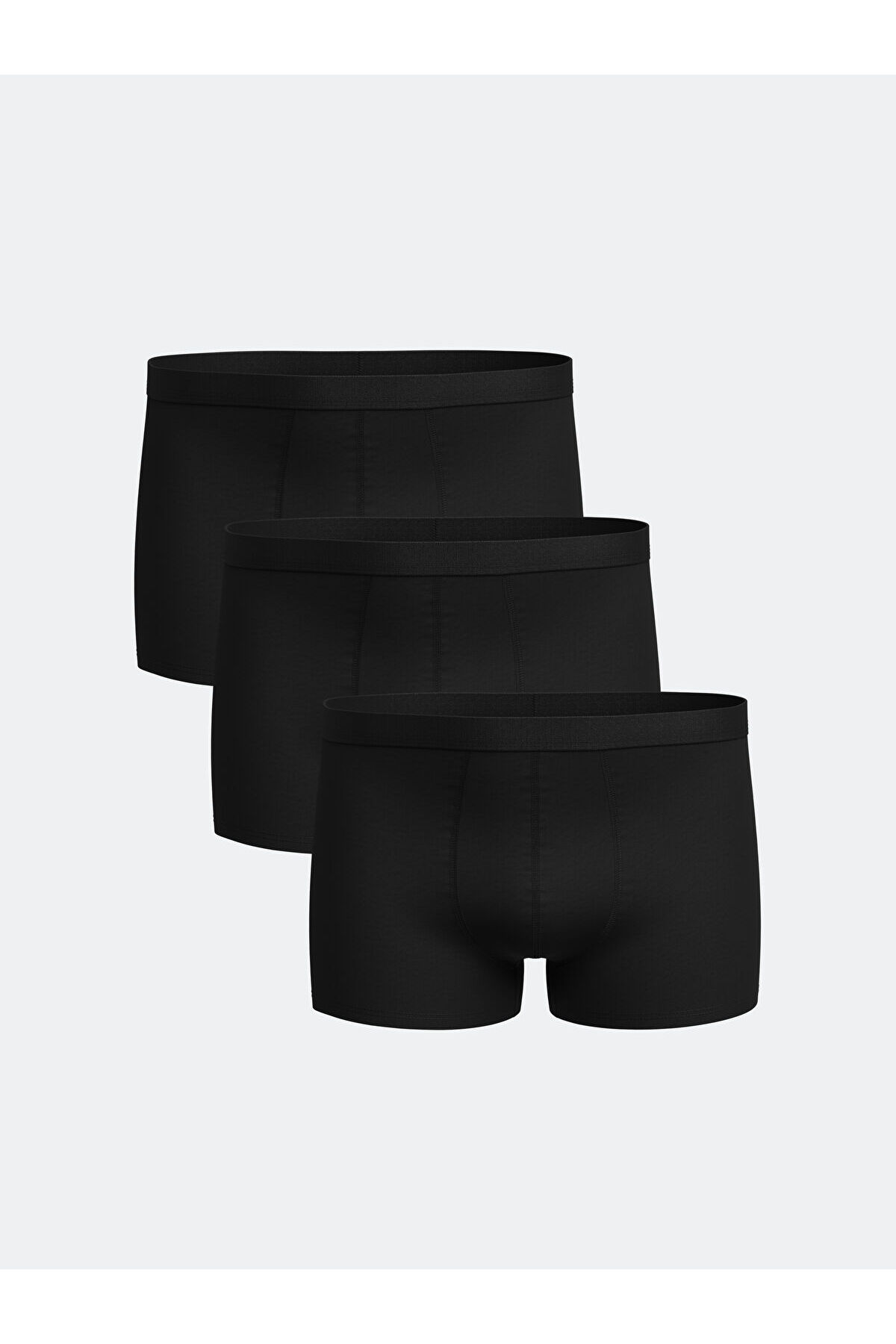 ال سی وایکیکی بسته ۳ عددی شورت ورزشی مردانه راحت و انعطاف‌پذیر از جنس پنبه - W41004Z8