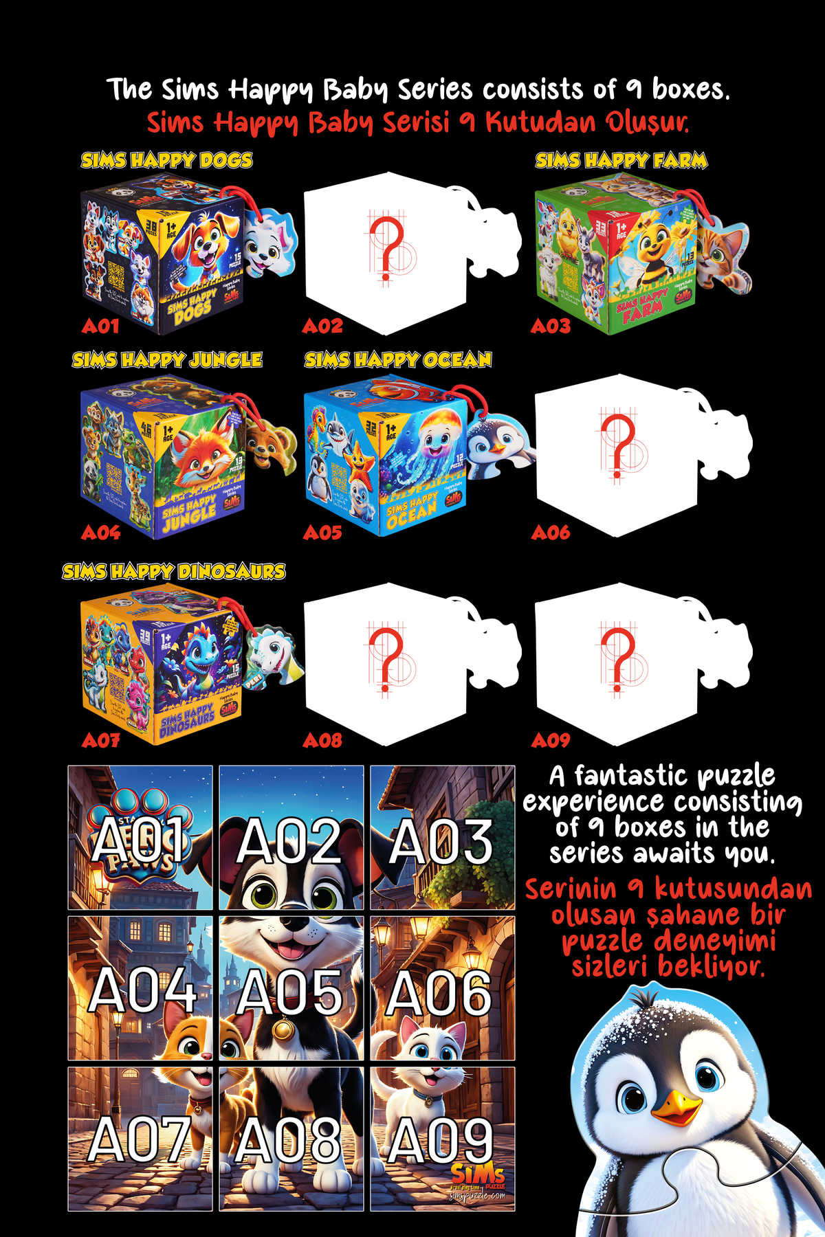 Sims Puzzle Bebekler İçin İlk Puzzle Yapboz Baby Çiftlik - 1 Yaş Üstü Montessori Eğitici Oyuncak fotoğrafı 7 (önizleme)