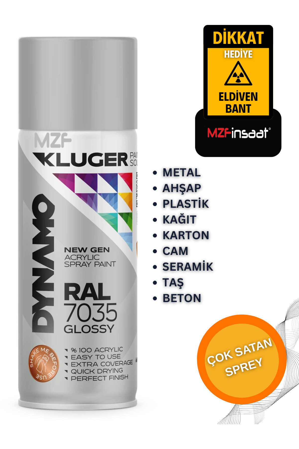 MZF SPREY BOYA AHŞAP-METAL-PLASTİK- RÜTUŞ- BOYASI