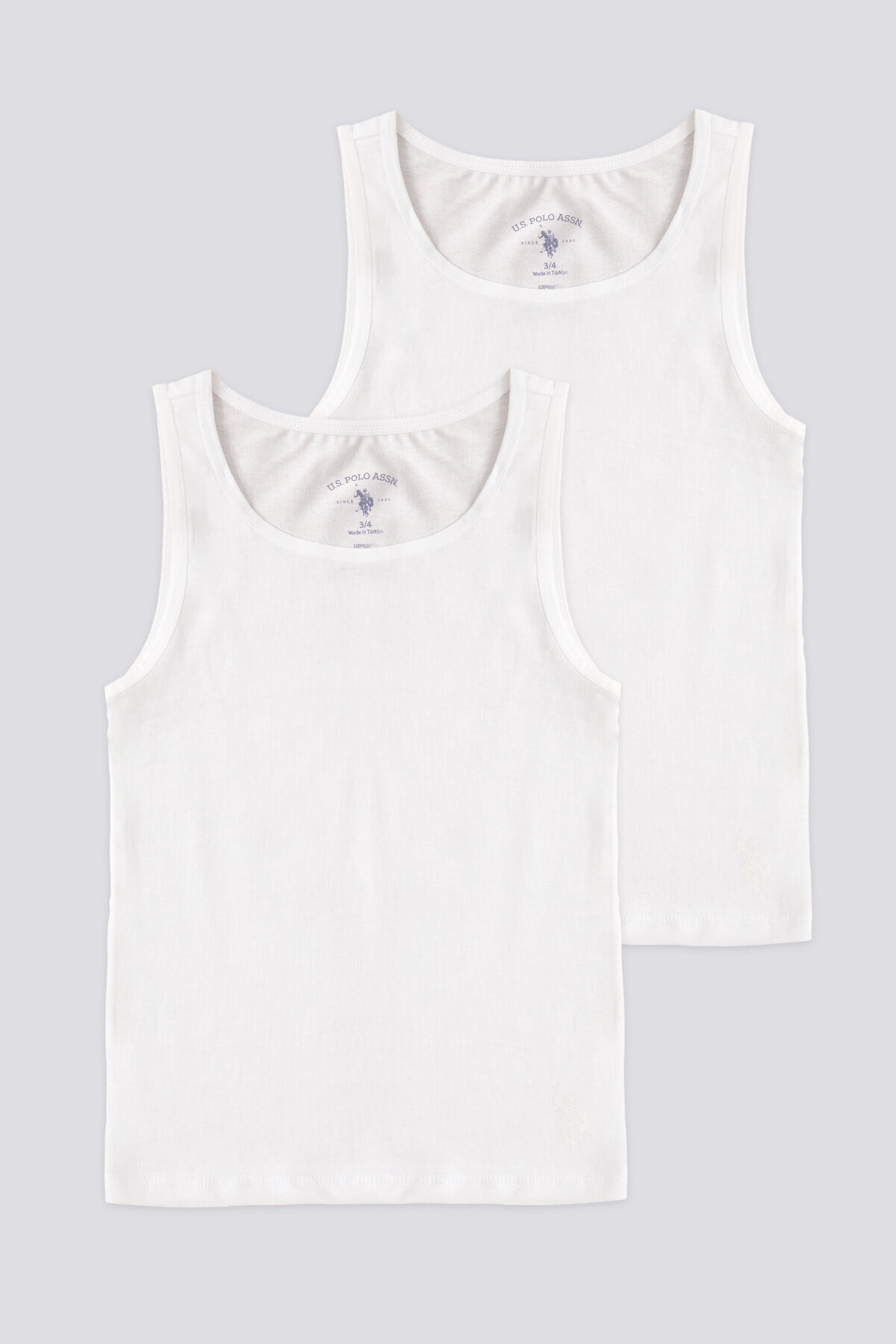 یو اس پولو زیرپوش زنانه ساده بنددار ضخیم سفید