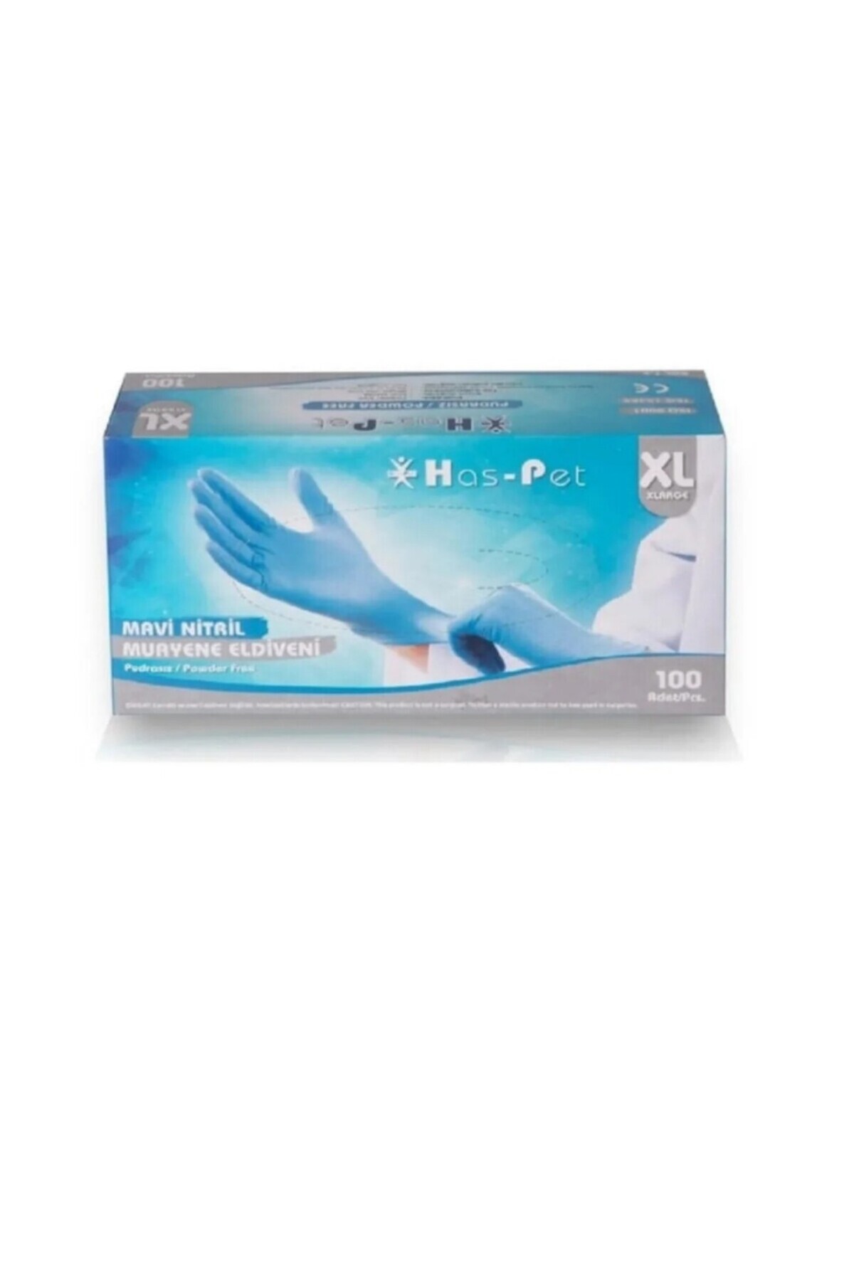 Ebr Mavi nitril muayne eldiveni XL