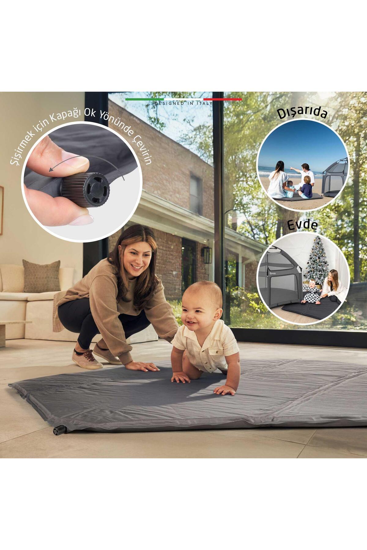 Elele Tenda Bebek Park Yatak Oyun Parkı ve Oyun Çadırı Gri fotoğrafı 6 (önizleme)