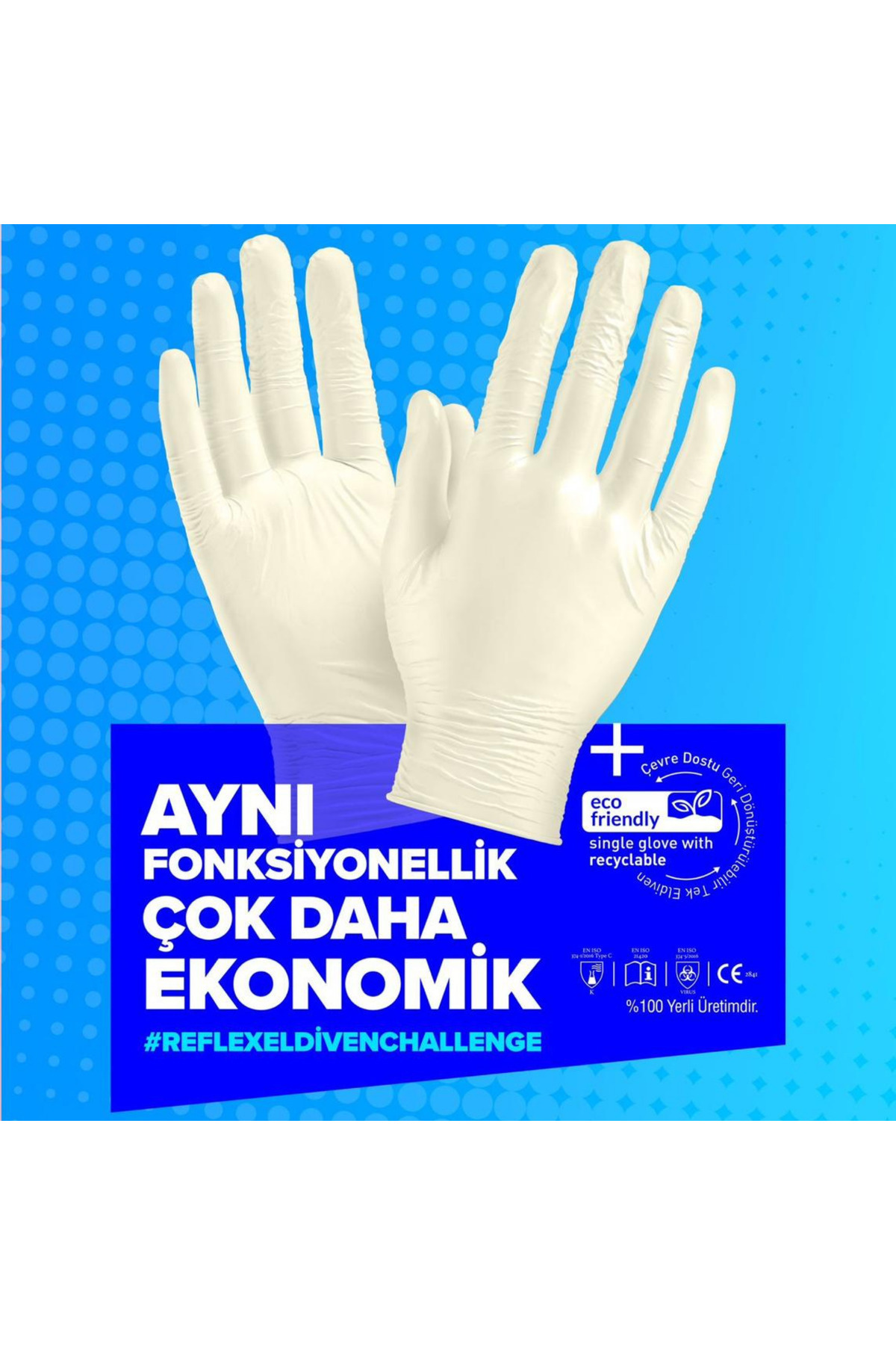 Reflex SLİMFIT PUDRASIZ ELDİVEN L-XL BEDEN 100'LÜ