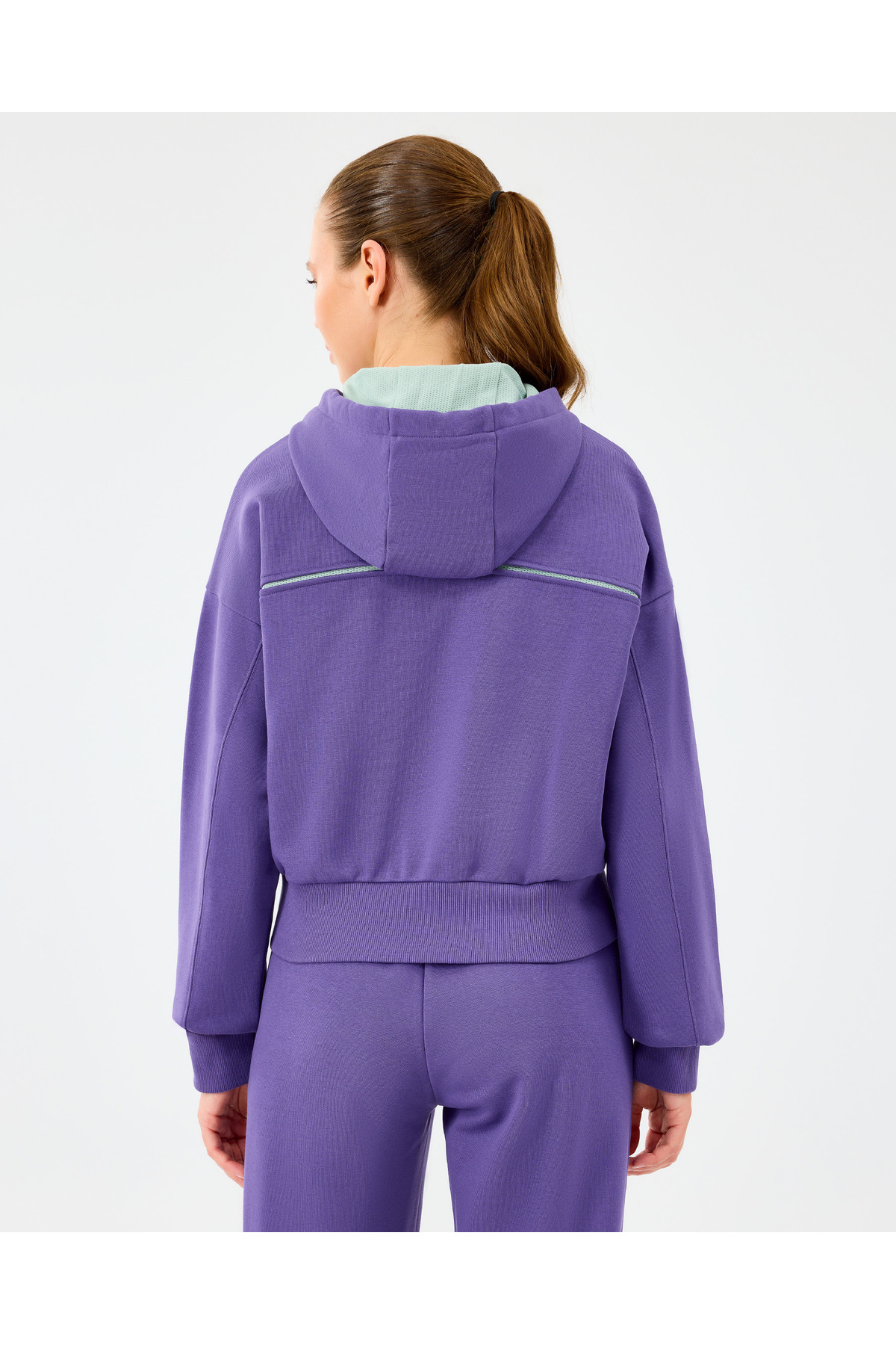 SKECHERS W Hoodie Sweatshirt Kadın Mor Sweatshirt S2520228-0277 görsel 2