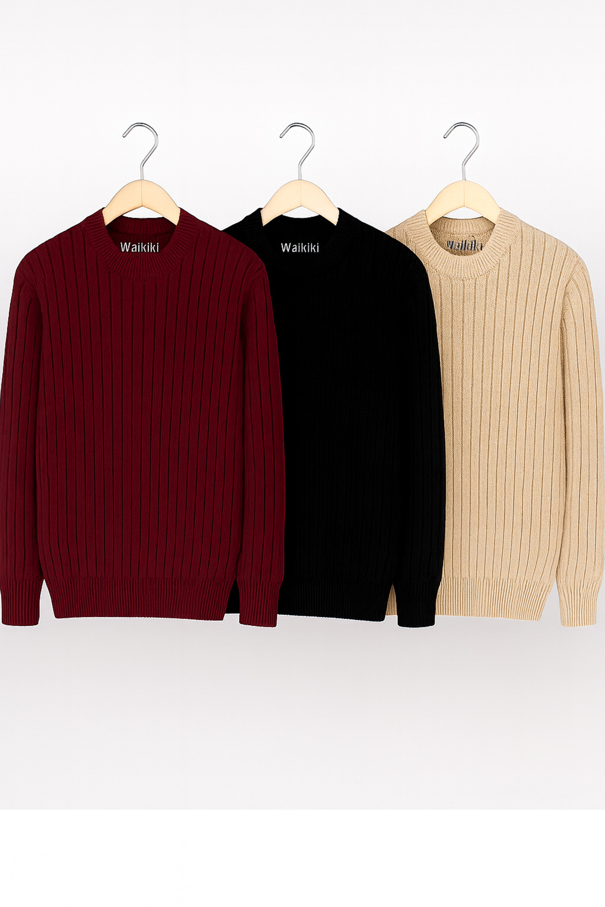 LC Waikiki 3 Lü avantajlı set paket CASUAL premium kalite kışlık uzun kol kazak