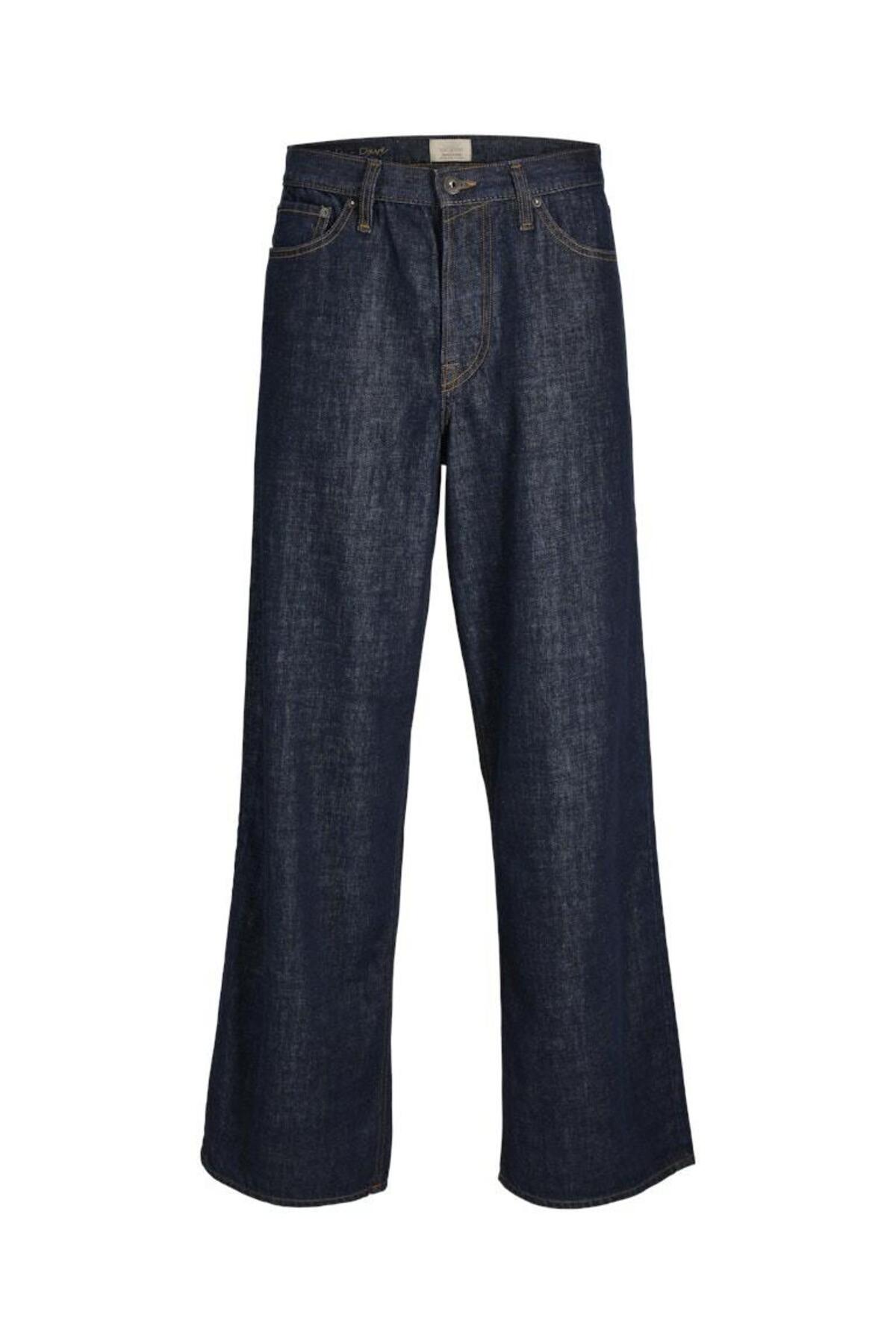 جک اند جونز شلوار جین آبی مردانه Jjidave Jjcooper Am 568 Jean 12277998-Bluedenim