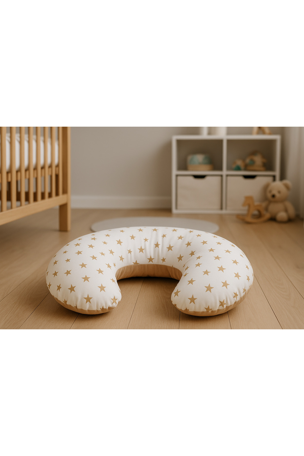 CherryPie Kahve Ve Kahve Yıldız Tasarım Emzirme Yastığı - Destek Minderi