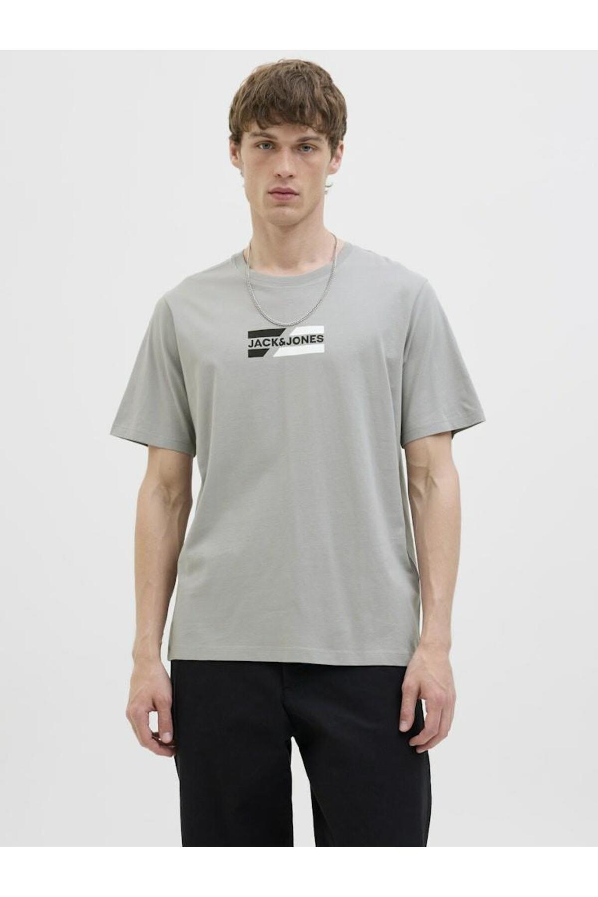 JACK JONES Men's Printed Crew Neck T-Shirt 12268415