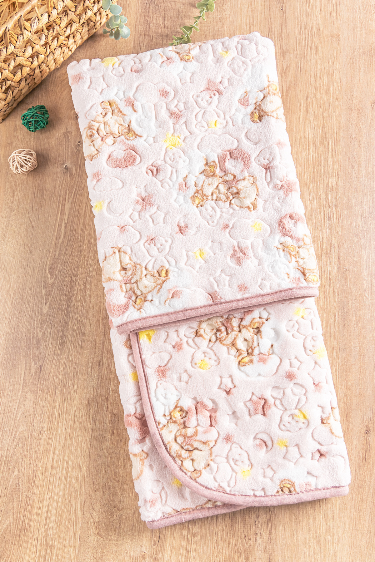 Babymod Figürlü Peluş Kız/Erkek Bebek Battaniye