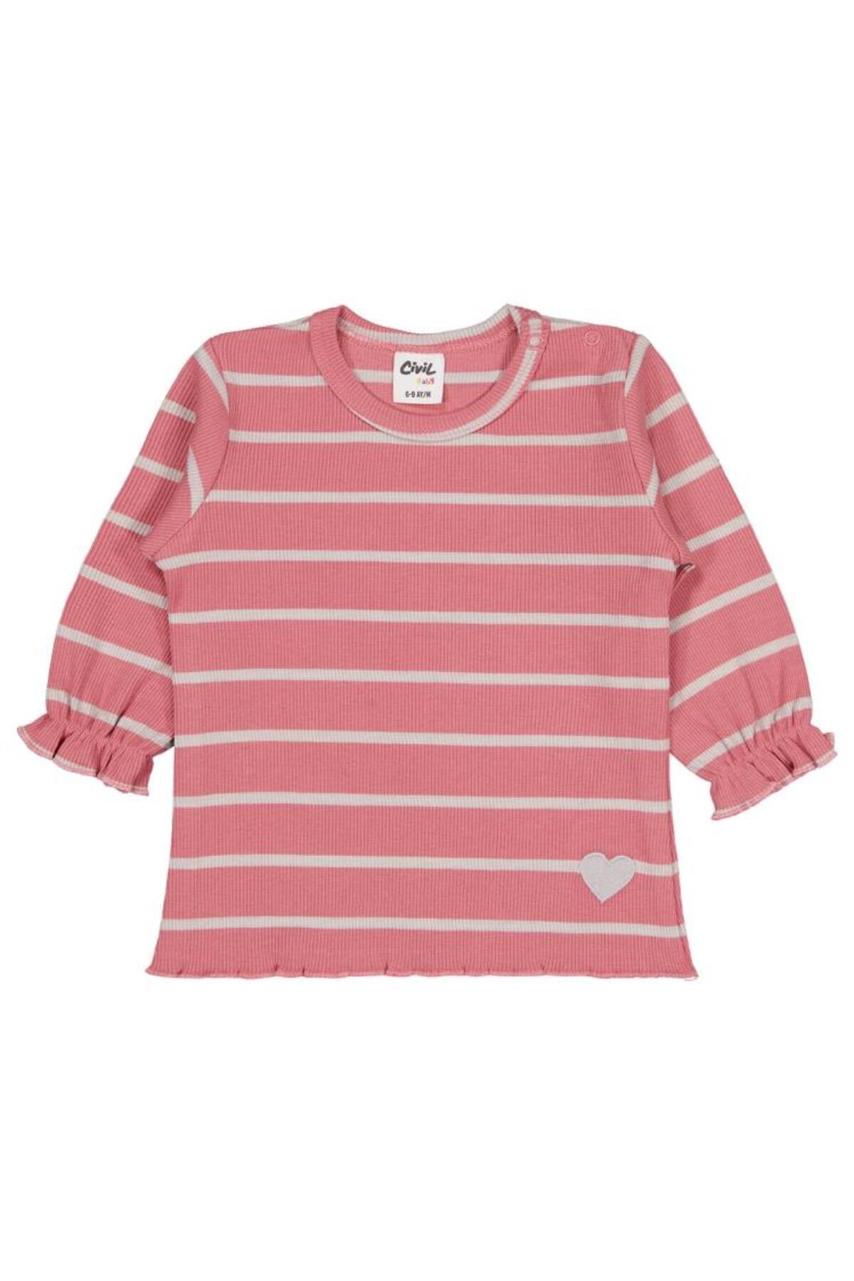 سیویل بیبی سویشرت راه راه برای ۶ تا ۱۸ ماه - نارنجی ۱۲ تا ۱۸ ماه