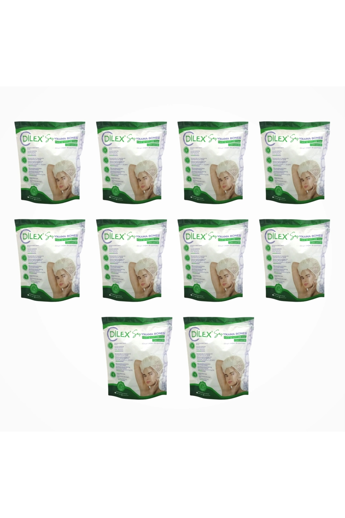 DİLEX Hasta Saç Yıkama Bonesi - 10 Adet
