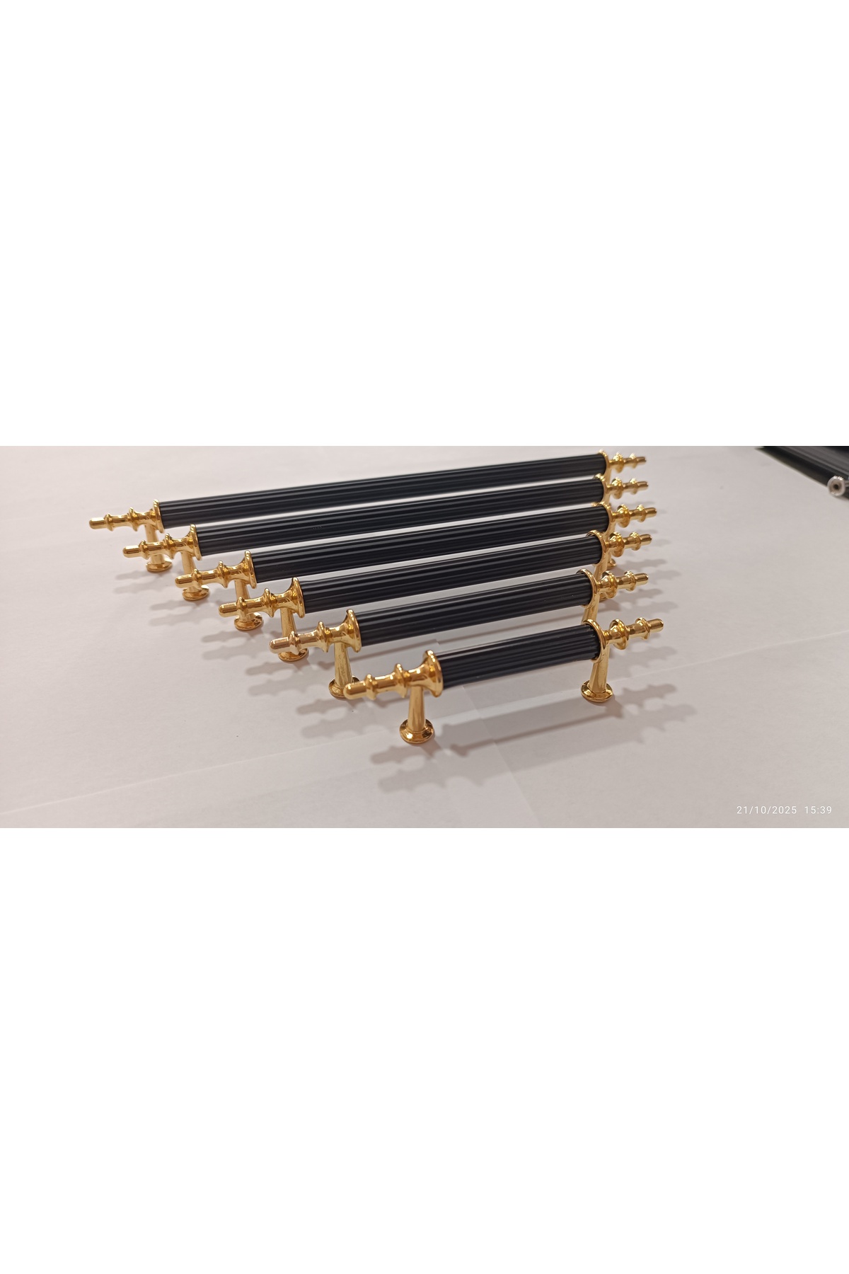 ORDER 1 piece black -GOLD 224 MM metal screw HANDLE cabinet,chest OF drawers,unit,nightstand,kitchen cabinet,cloakroom