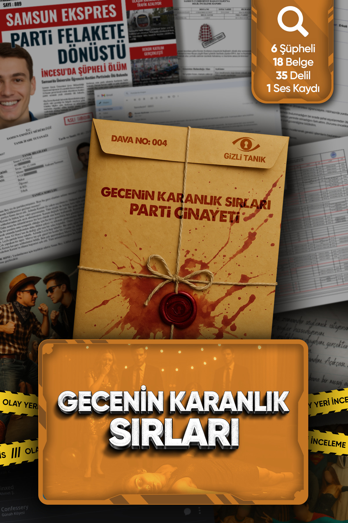 Gizli Tanık Dedektif Oyunu, 7 Dava Tek Paket, Dedektiflik Oyunu, Kutu Oyunları, Cinayet Oyunu, Katili Bulma Oyun fotoğrafı 5 (önizleme)