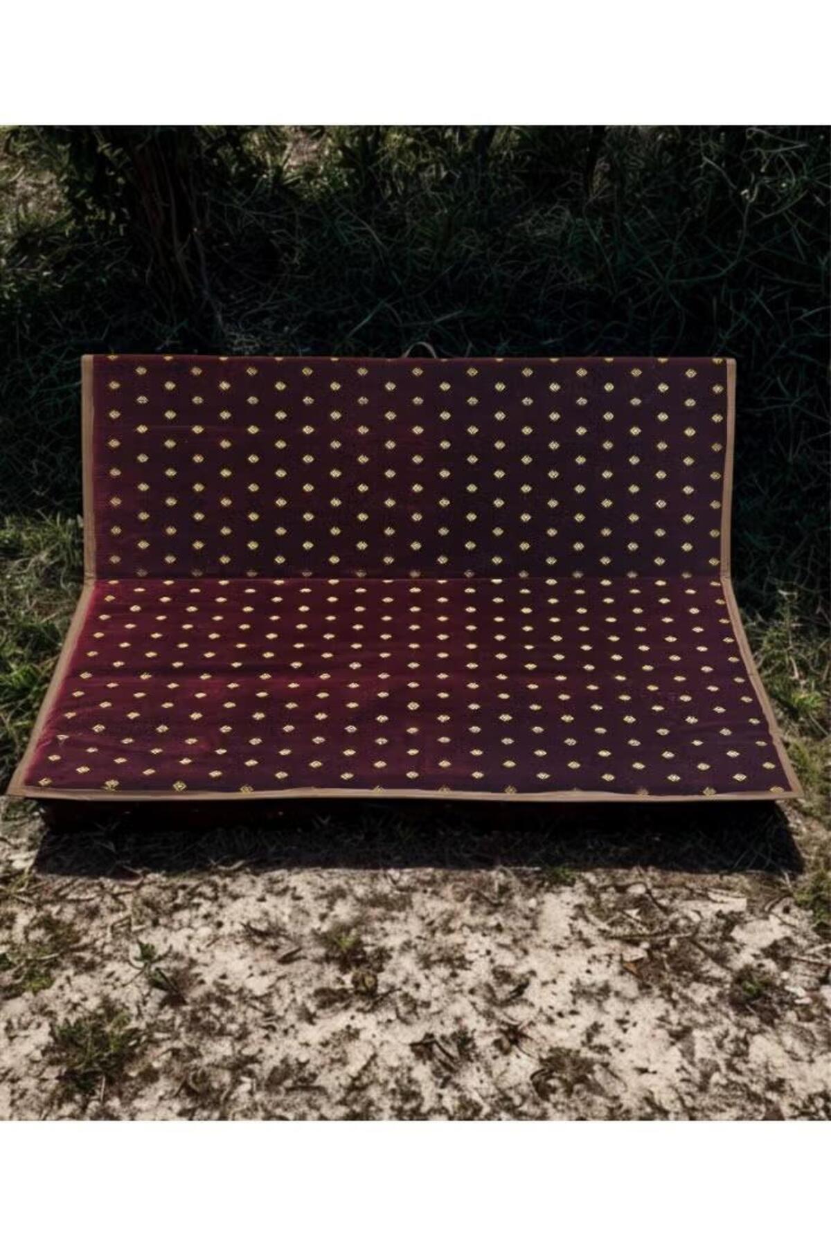 طقم كرسي أرضي مع مراكي لشخصين قابل للطي بخلفية عازلة للماء، مثالي للرحلات والتخييم والاسترخاء