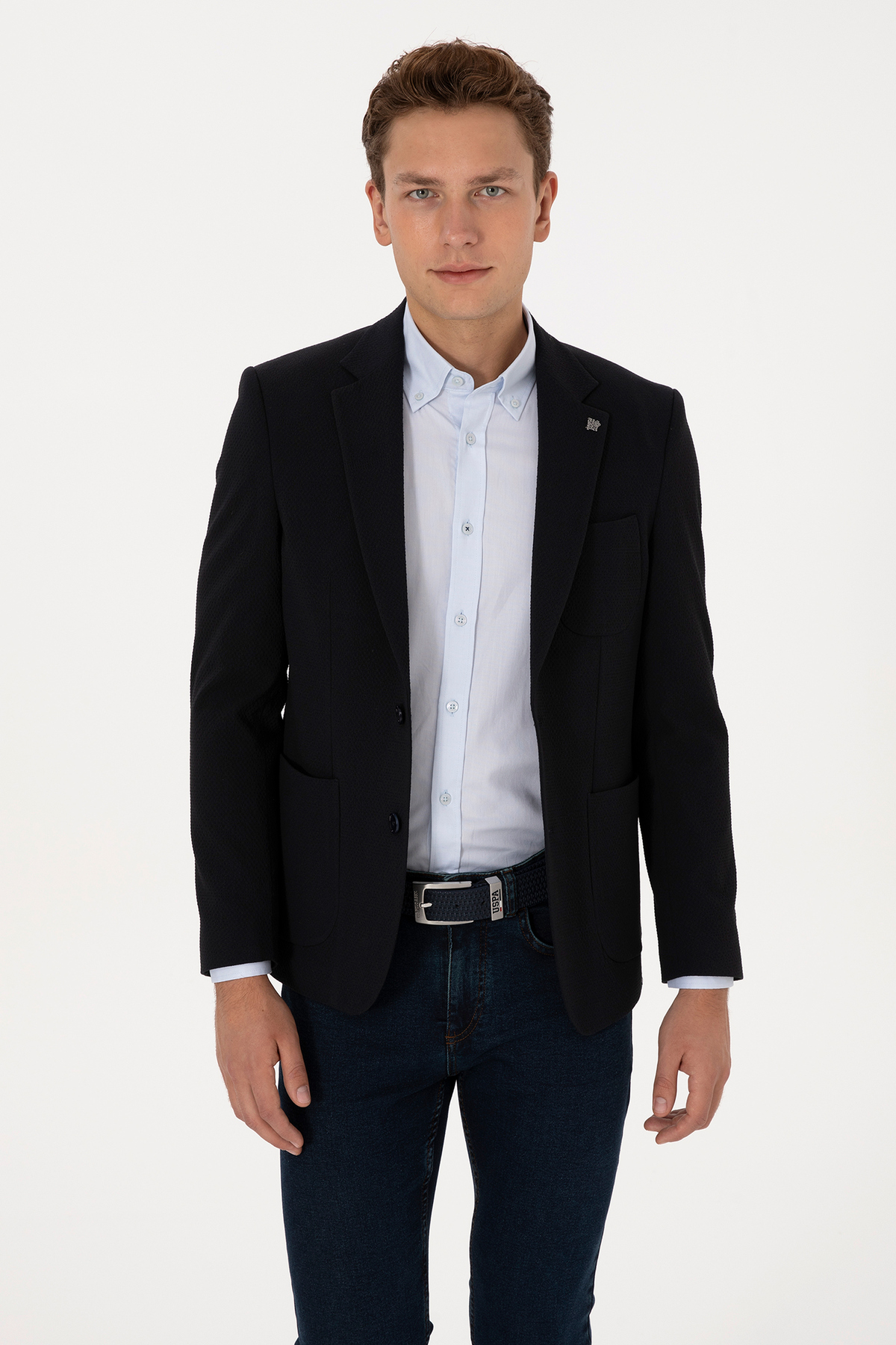 یو اس پولو ژاکت سرمه‌ای مردانه ۵۰۳۰۹۵۳۱-VR033