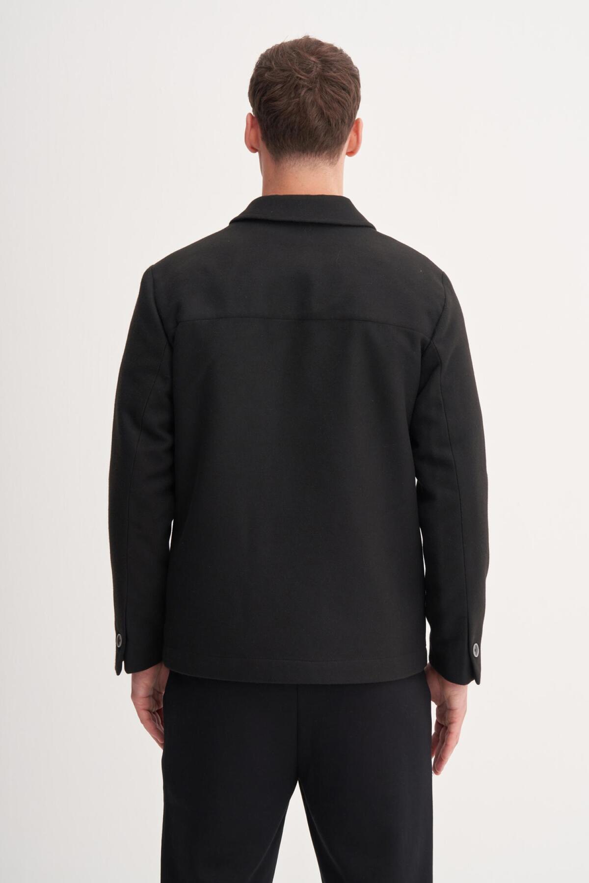 Kaşe Kumaş Slim Fit Premium Mont-13235 — طلایی — تصویر 2 از 3