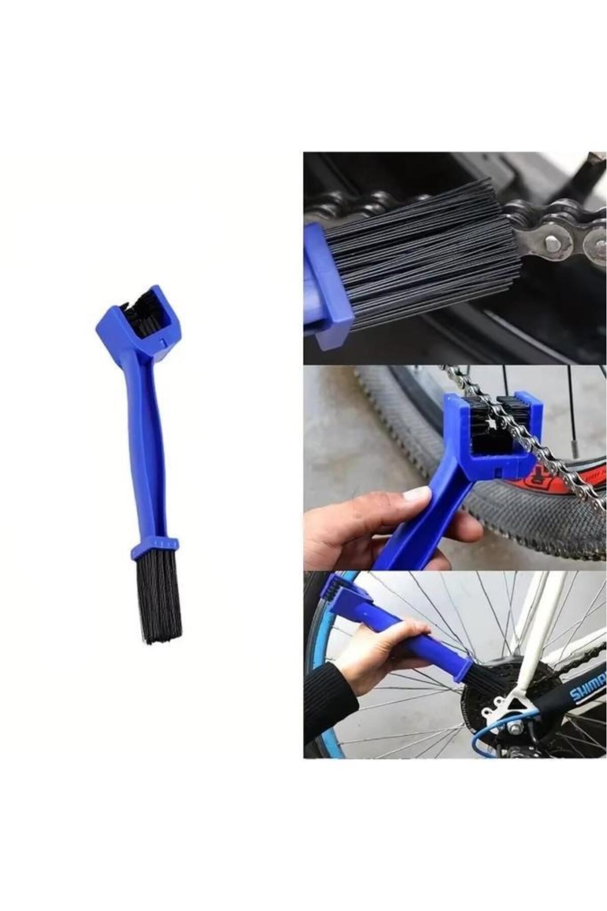 Nirnisa 3 Taraflı Bisiklet Zincir Temizleme Fırça Motosiklet Testere Zinciri Bakım Yağlama Fırçası Temizlik