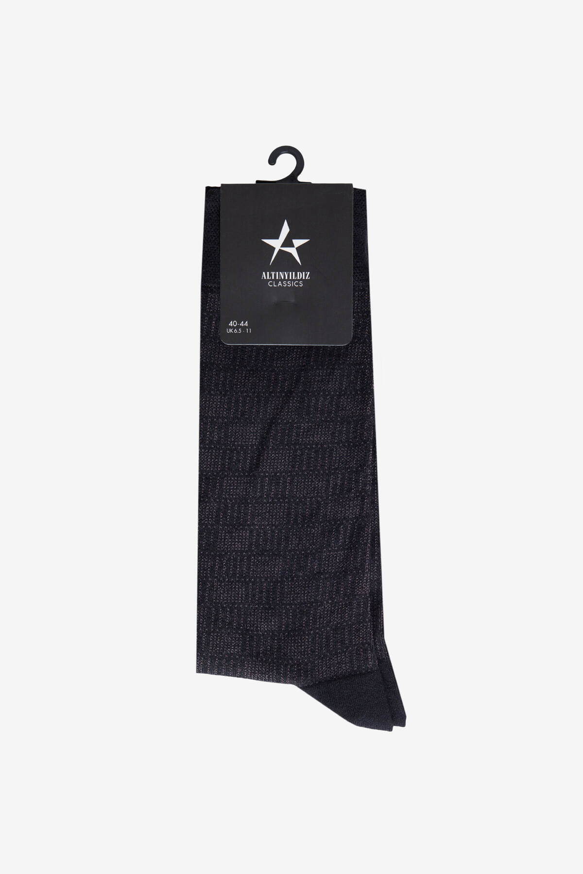 آلتین ییدلیز کلاسیکس جوراب مردانه طرح‌دار مشکی نرم بافت‌دار تکی