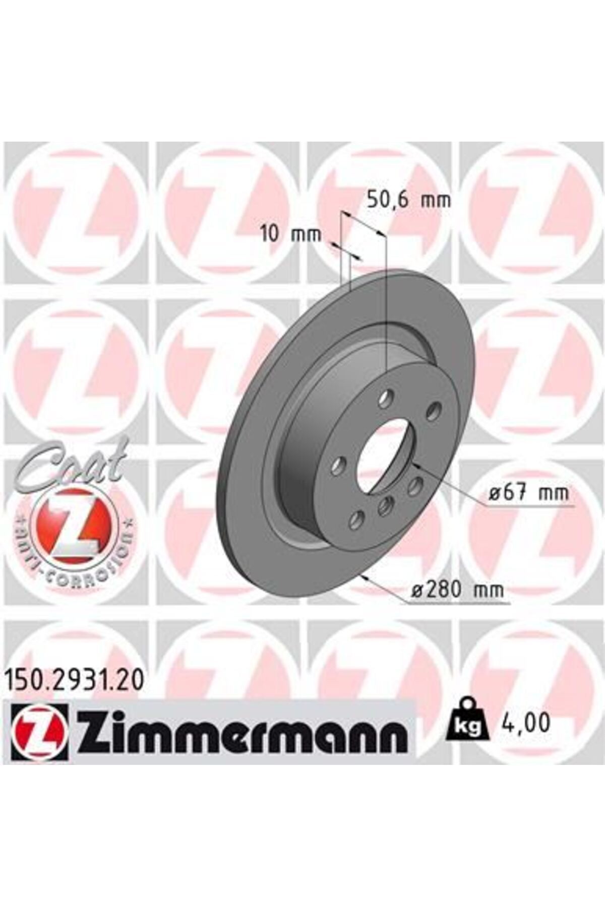 Zimmermann FREN DISKI ARKA BMW F40 F44 F45 F46 F48 F39 F70 F74 U06 U11 U10 . MINI F54 F55 F56 F57 F60 F65