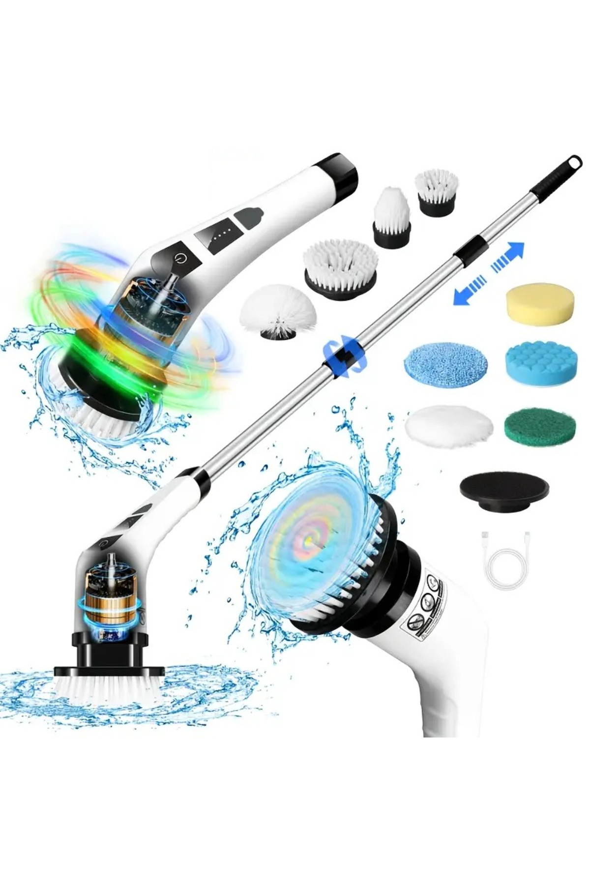 STOREMAX 7 in 1 Kablosuz Elektrikli Temizlik Fırçası Seti