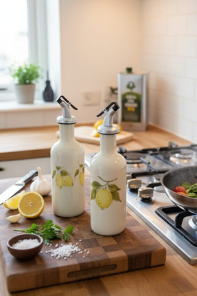 Tasarım Limon Desenli Porselen Yağdanlık