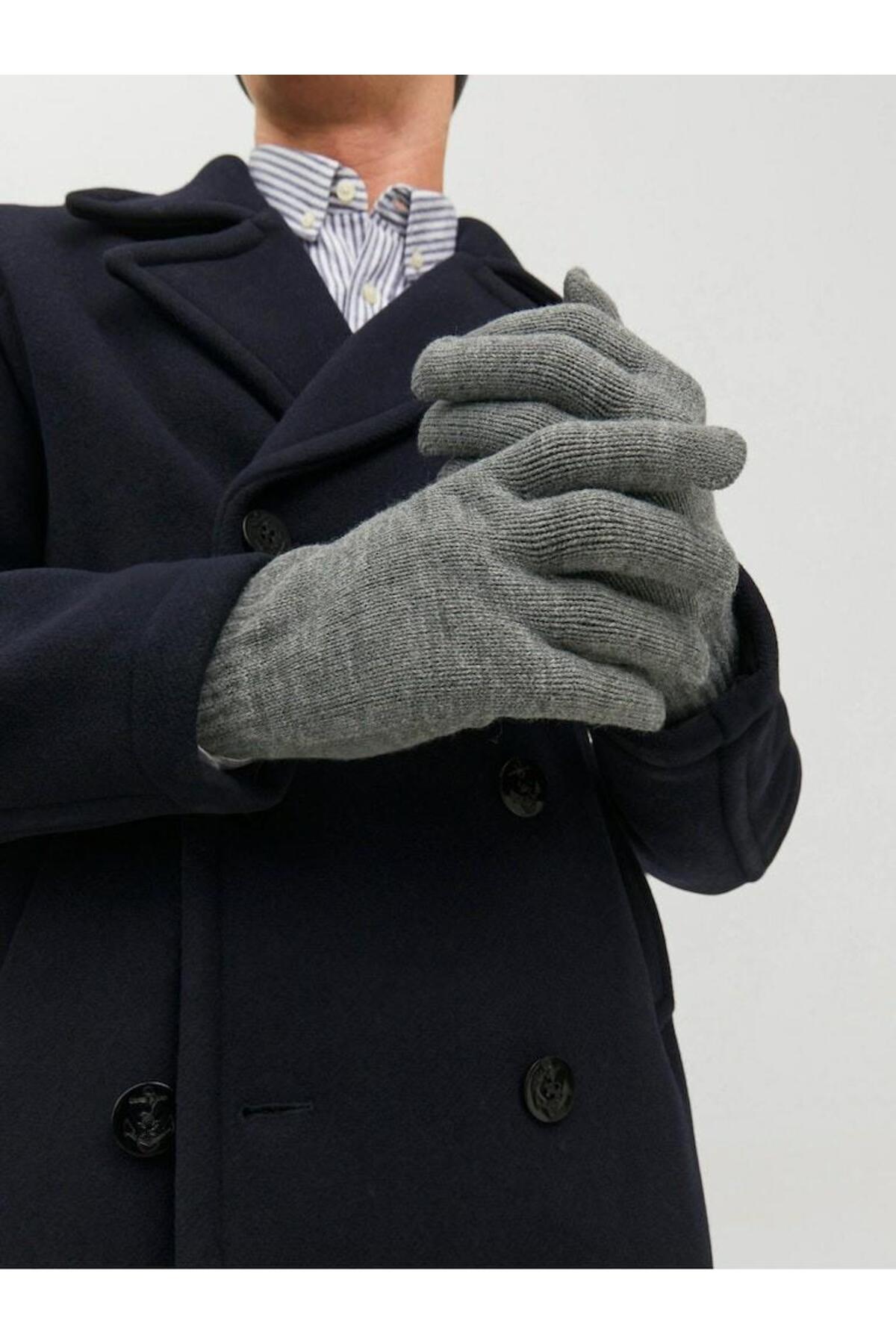 دستکش مردانه راسته | جک اند جونز Jack & Jones 12159459_rollbacked - تصویر 5