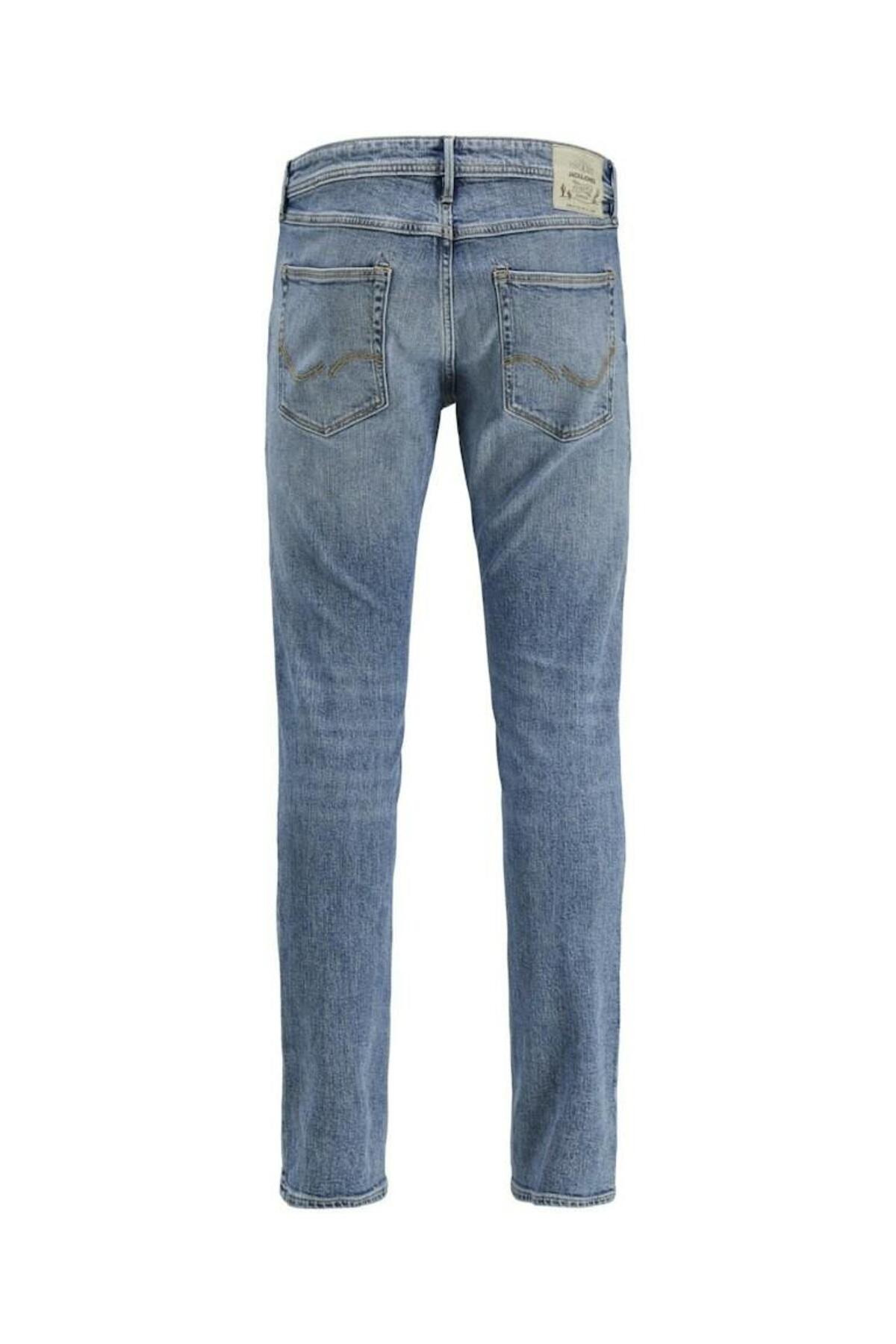 شلوار جین مردانه راسته فاق نرمال | جک اند جونز Jack & Jones 12252973-Blue Denim - تصویر 3