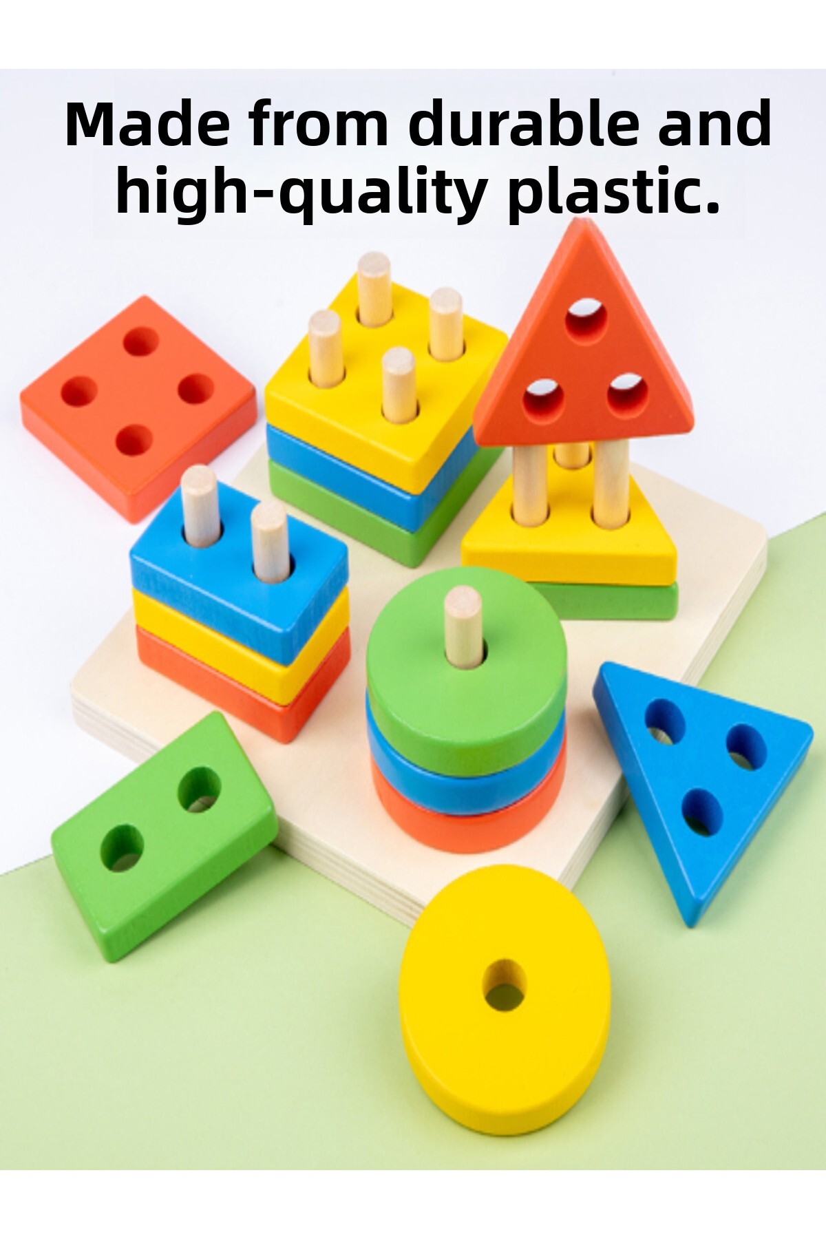 ۱۷ تکه شکل‌های هندسی، چیدمان بولتاک، هماهنگی دست و چشم، بازی جورکردنی