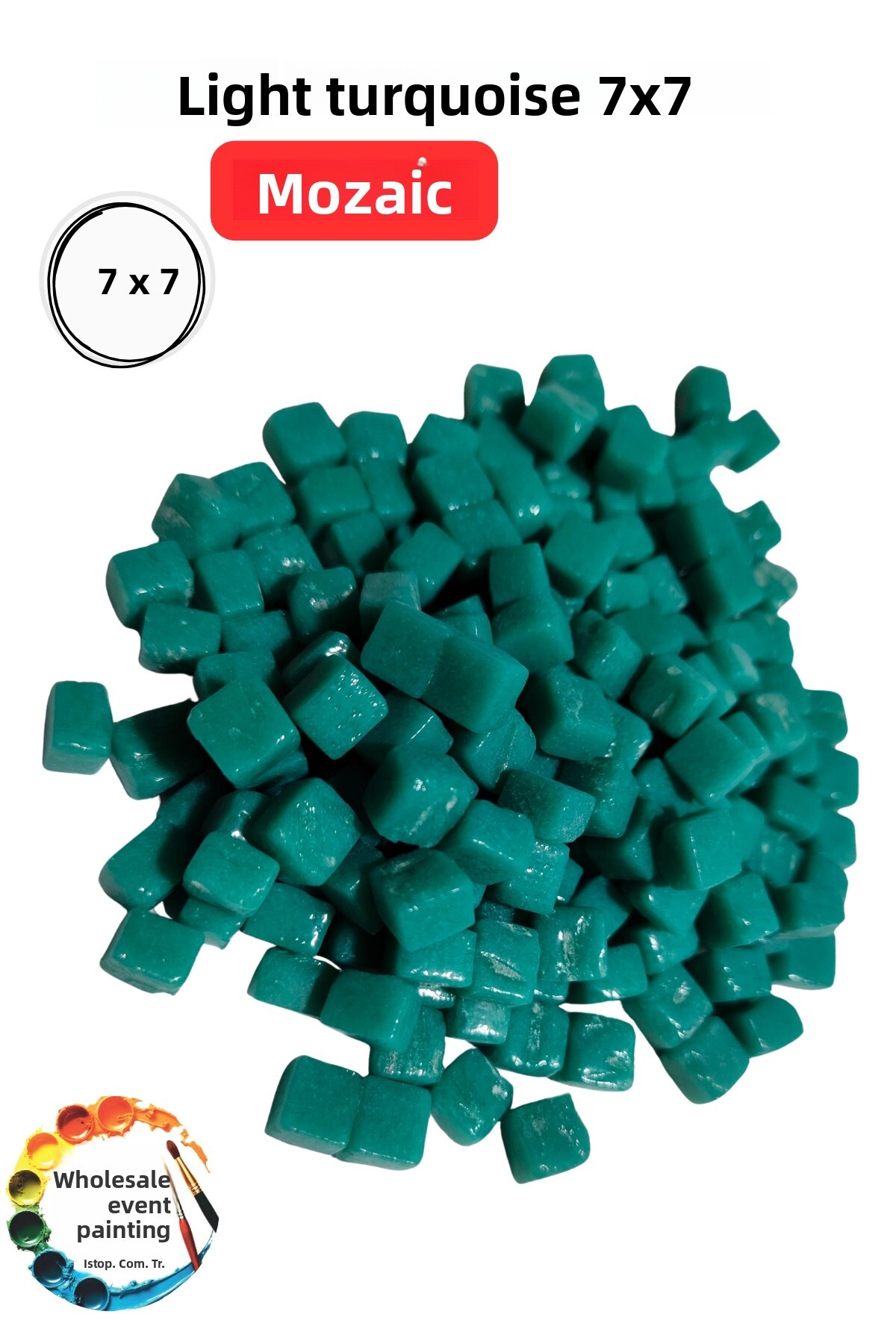 ۱۰۰ گرم سنگ موزاییک چندرنگ – ۷×۷ میلیمتر | ست کارگاه موزاییک | موزاییک شیشهای