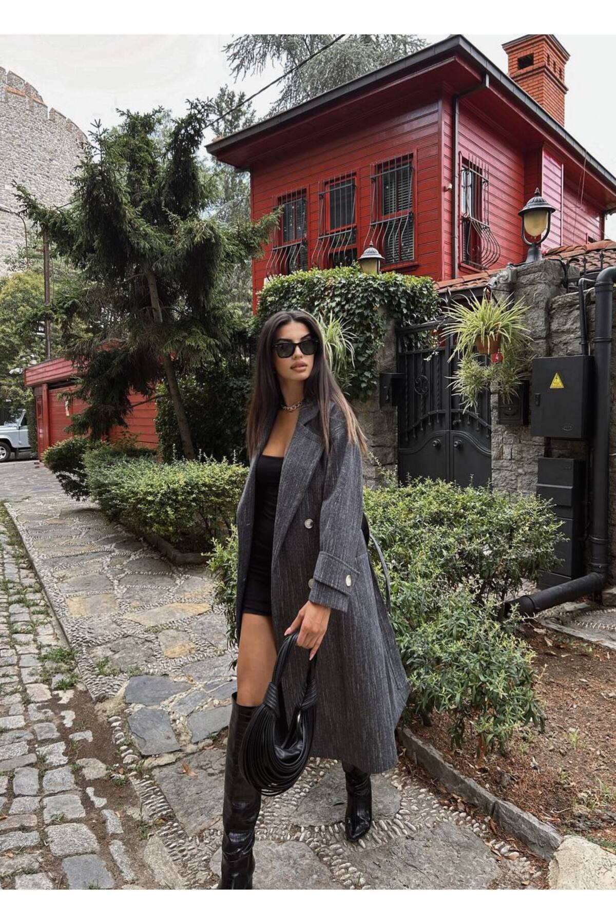 Wrap Collar Lined Coats with Belt
