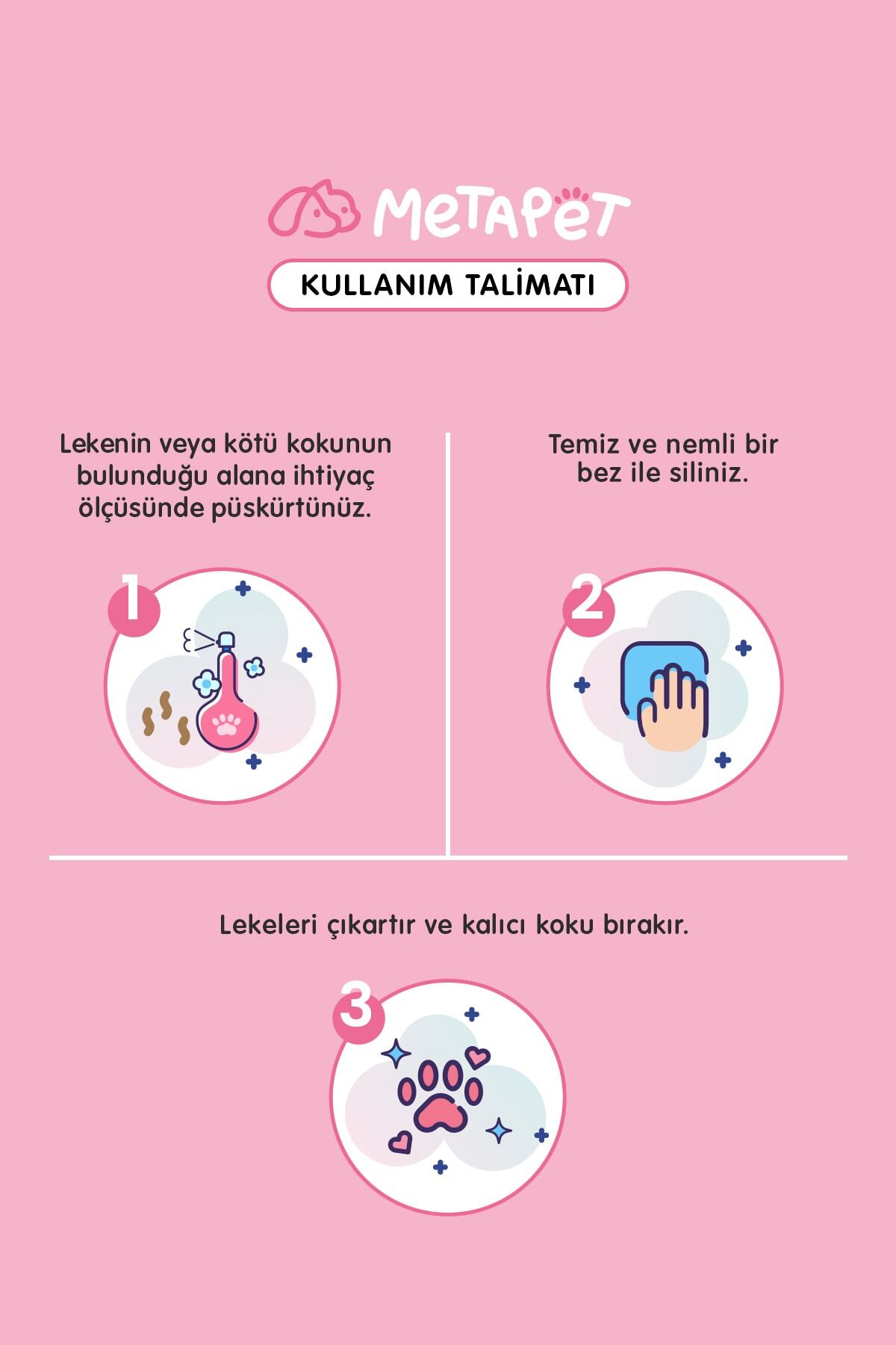 Metapet Bebek Pudrası Kokulu Leke Çıkarıcı, Yer Yüzey Temizleyici, Halı, Koltuk Temizleme Spreyi, 500 ml fotoğrafı 5 (önizleme)
