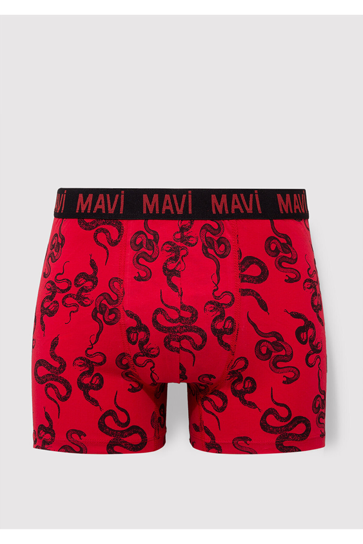 Mavi Yılan Baskılı Kırmızı Boxer 0911056-82677