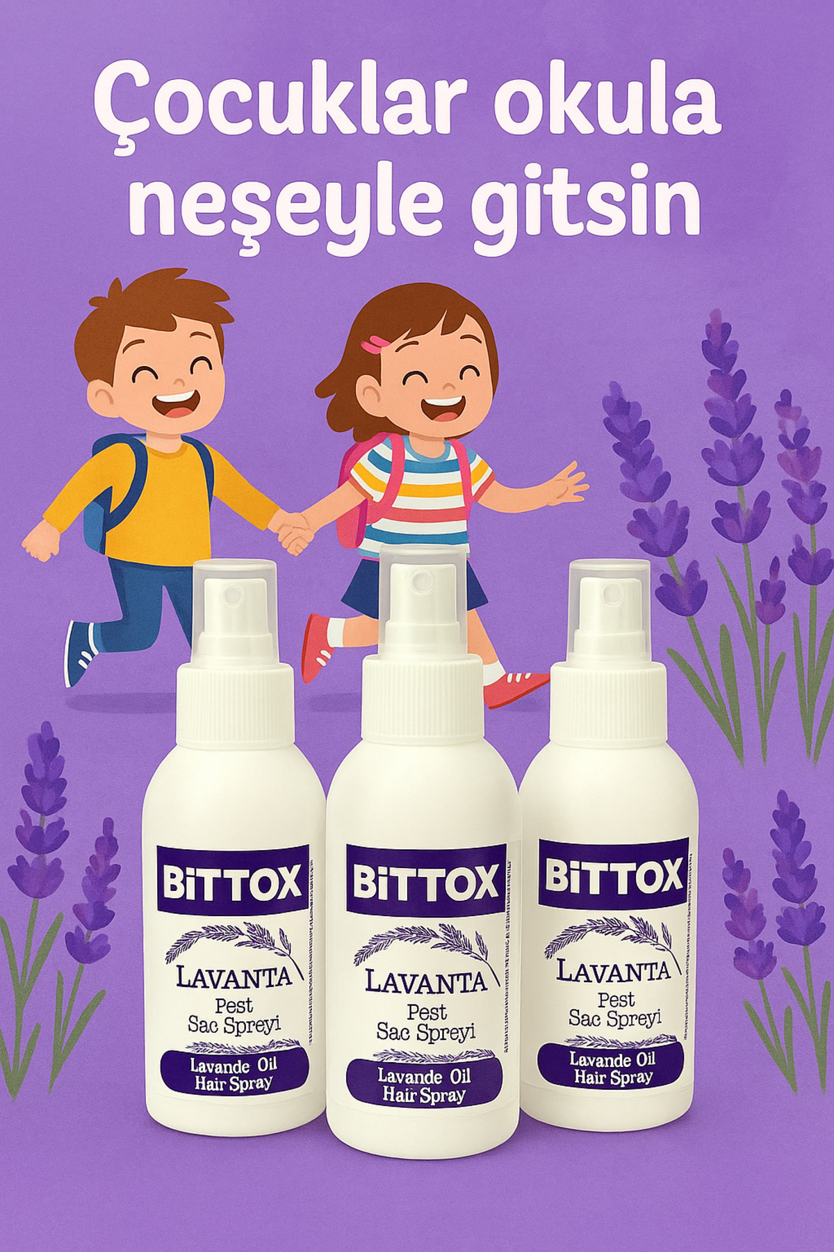 Çocuklar İçin Lavanta Yağlı Bit Kovucu Saç Spreyi 100 Ml- Bit kovucu Sprey — Bit Kovucu Sprey — تصویر 2 از 5