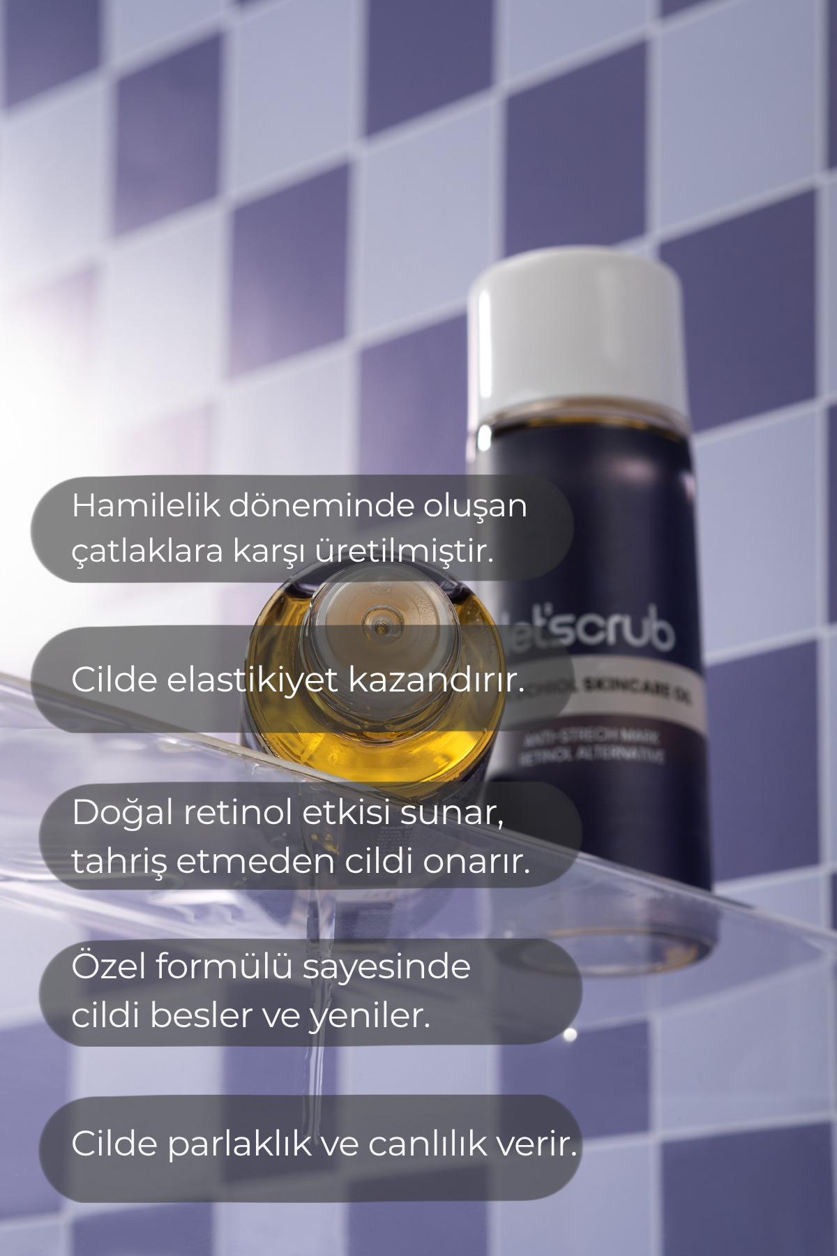 Çatlak & Leke Karşıtı Nemlendirici Bakuchiol Cilt Bakım Yağı (Shea-Bakuchiol-Almond-Baobab) — 8684378716361 — تصویر 6 از 8