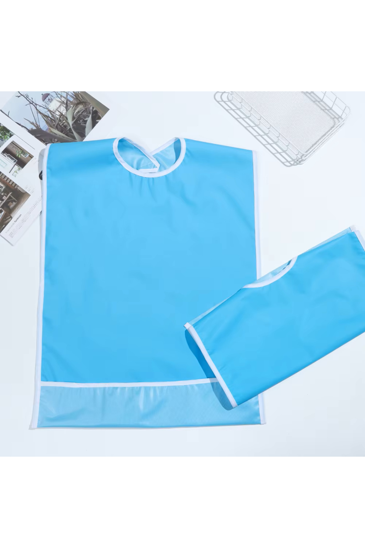 h.t sağlık Yıkanabilir Hasta Yemek/mama Önlüğü Yetişkin Cırtlı-cepli fotoğrafı 7 (önizleme)