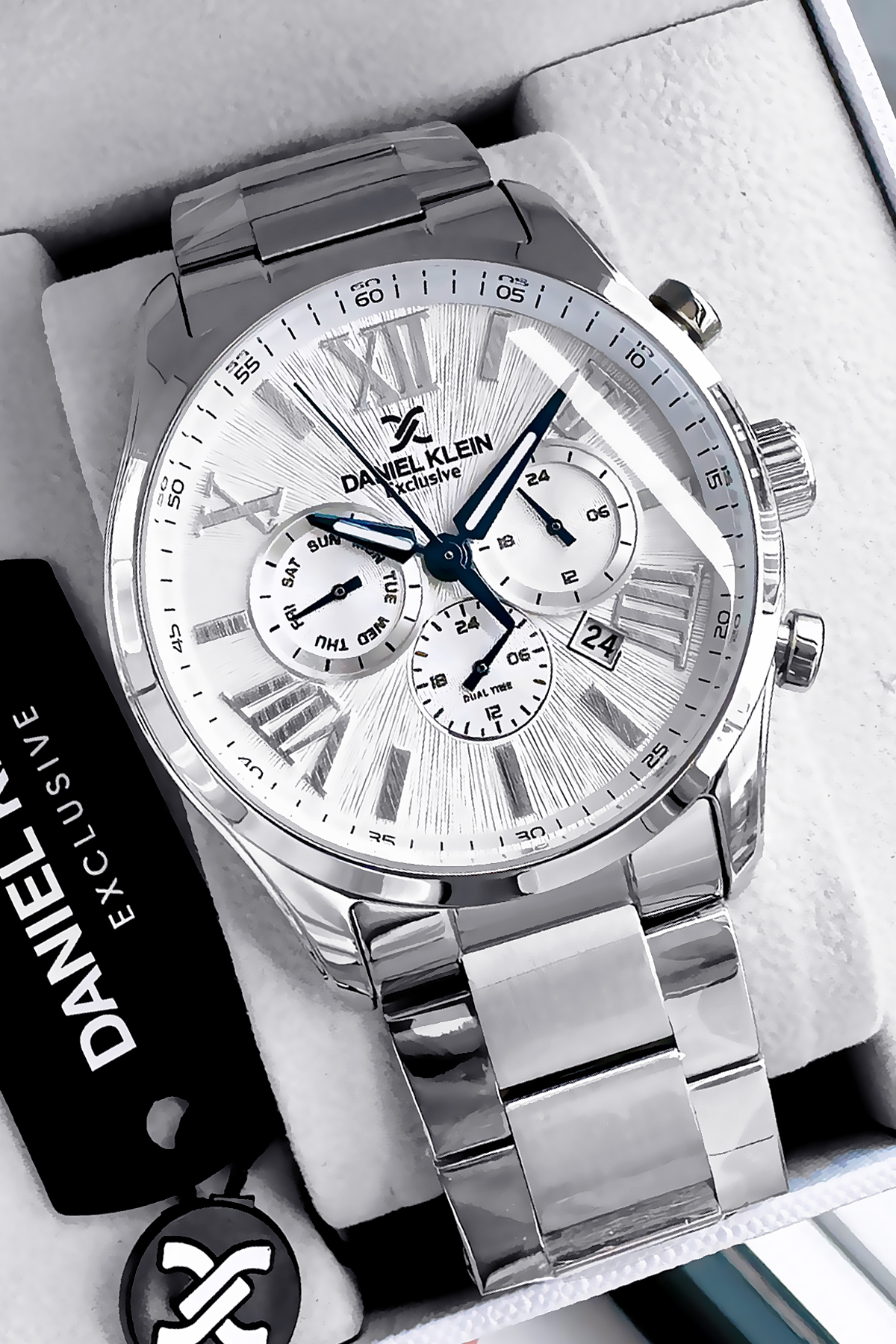 ساعت مچی مردانه انحصاری مدل Dke2116C2، بند فولادی، رنگ نقره‌ای، ضدآب تا ۳ اتمسفر