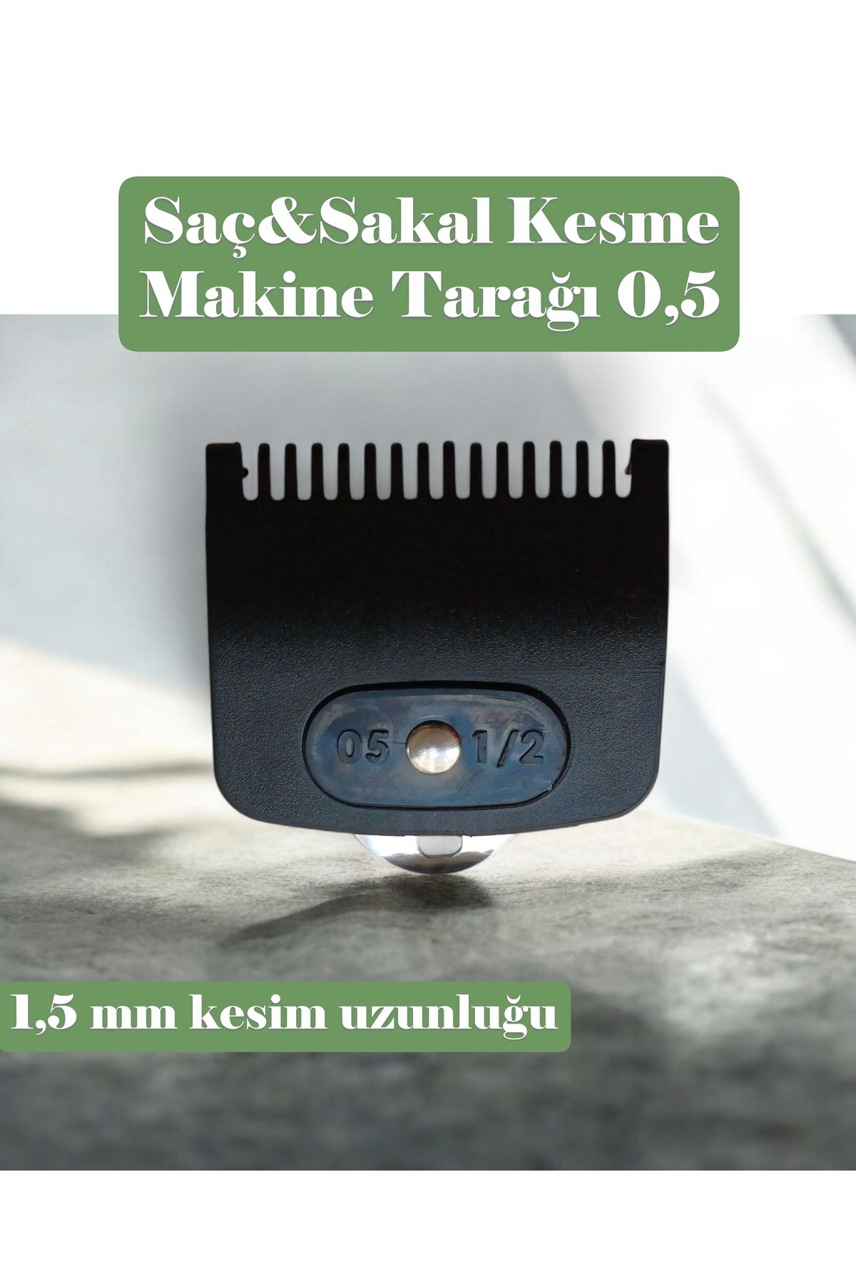 Genel Markalar Makine Uyumlu 0,5 Numara (1,5 mm) Siyah Tarak