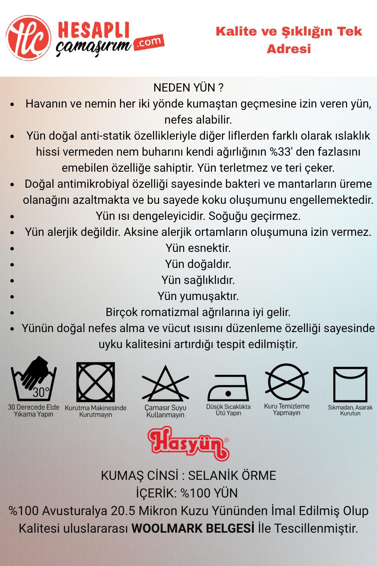 Hasyün 1001 Erkek %100 Avusturalya Yün Uzun Don İçlik görsel 5