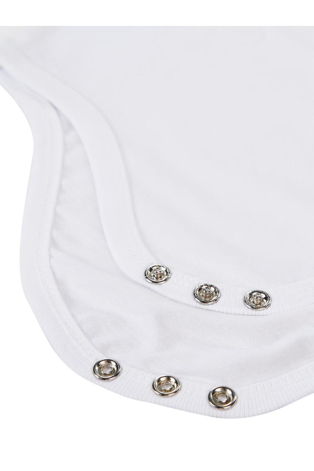 Kujju Civil Baby Düz 3-9 Ay Sıfır Kol 5 li Çıtçıtlı Badi - Beyaz 6-9 Ay fotoğrafı 4 (önizleme)