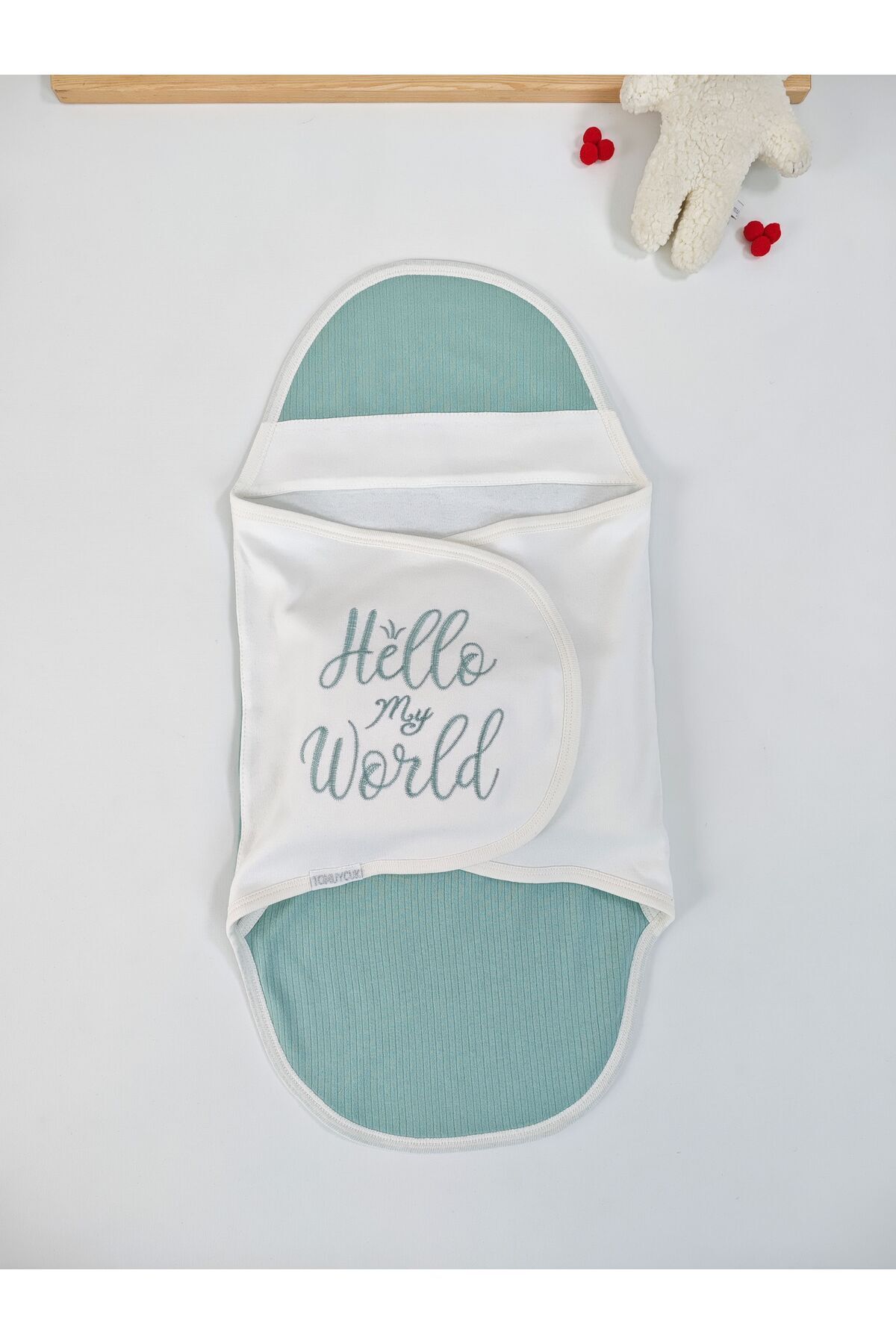 Tomuycuk Yeşil %100 Pamuklu Bebek Kundak Battaniyesi | Uyku Tulumu – Kız/Erkek 0-9 Ay | Ortopedik fotoğrafı 5 (önizleme)