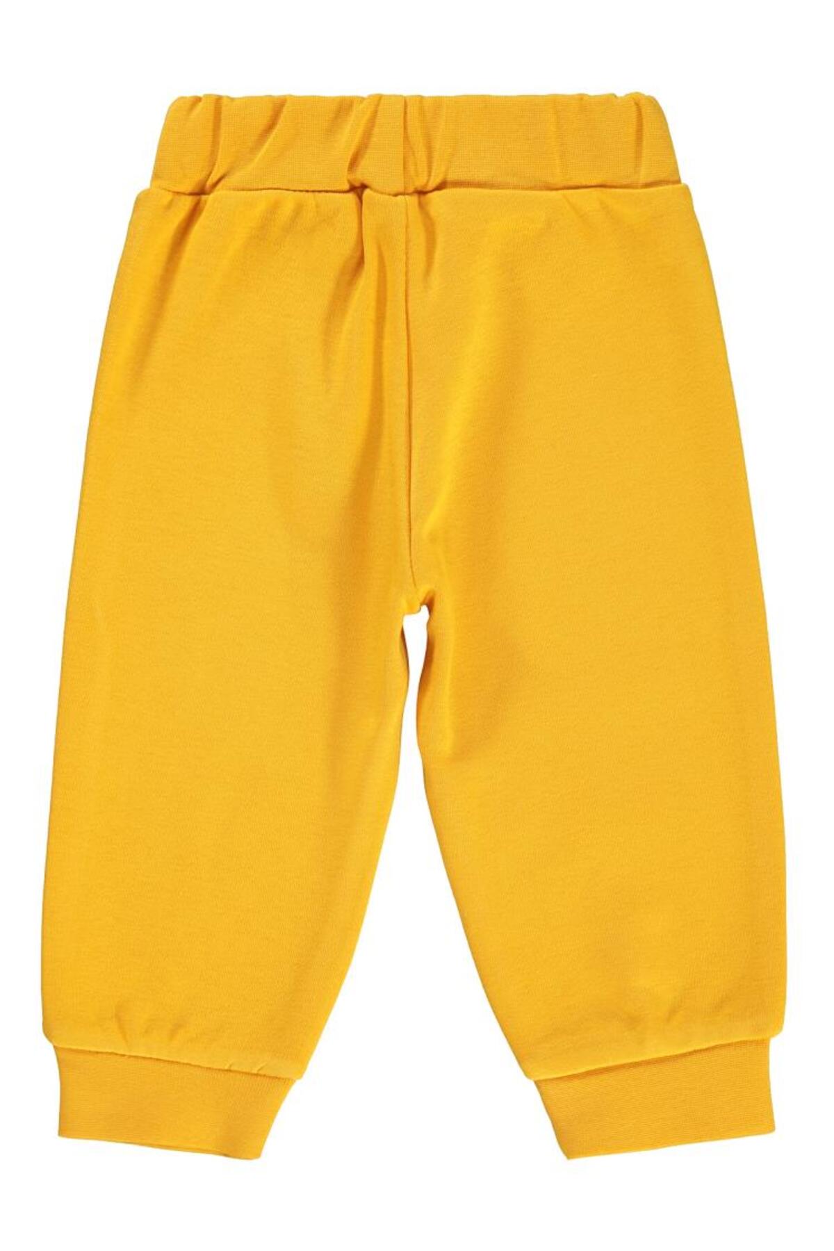 Civil Baby Dinozor Baskılı 6-18 Ay Tek Alt Bebe - Hardal 6-9 Ay fotoğrafı 2 (önizleme)