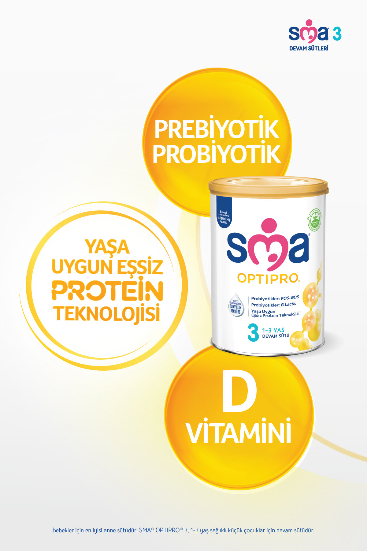 SMA Optipro Probiyotik 3 Devam Sütü 400 Gr X 3 Adet fotoğrafı 4 (önizleme)