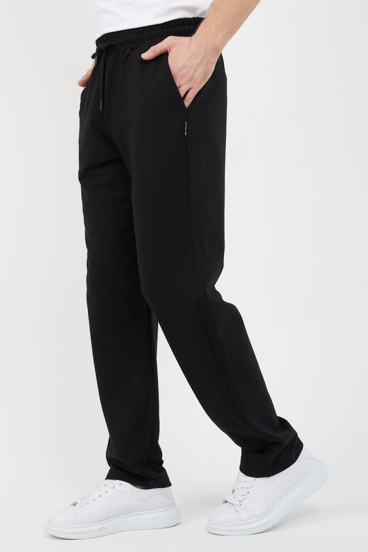 Siyah Kapüşonlu Regular Fit Hırka Düz Paça Erkek Eşofman Takımı — مشکی MTLCE6061 — تصویر 3 از 6