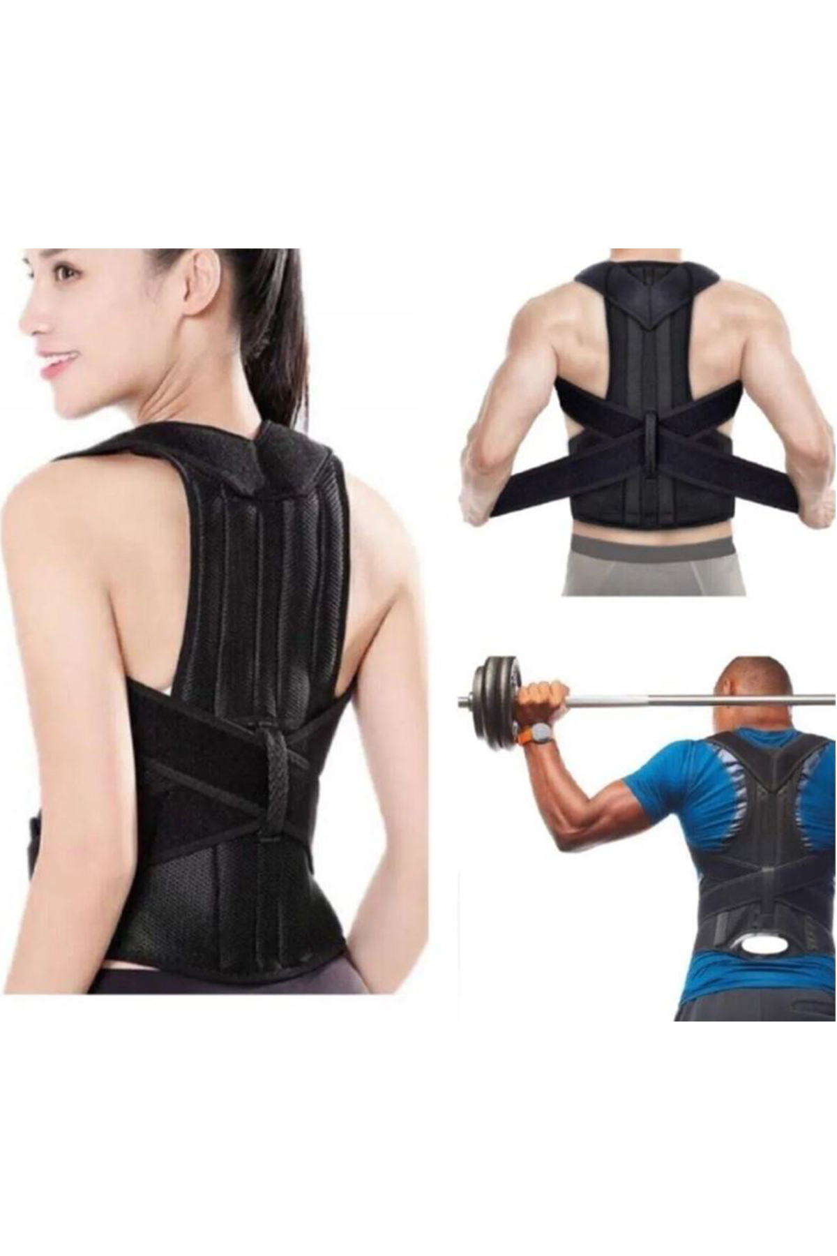 baruccafashion Dik Duruş Korsesi Sırt-bel Medikal Balenli Kadın-erkek Kamburluk Önleyici Dik Duruş Sporcu Korsesi görsel 6