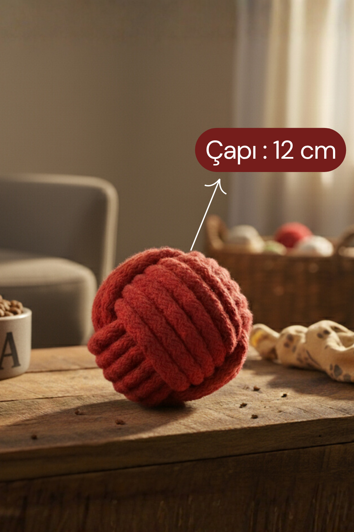 shop Monkey Fist Ball – Köpekler İçin Dayanıklı ve Eğlenceli Top Oyuncağı (LARGE)