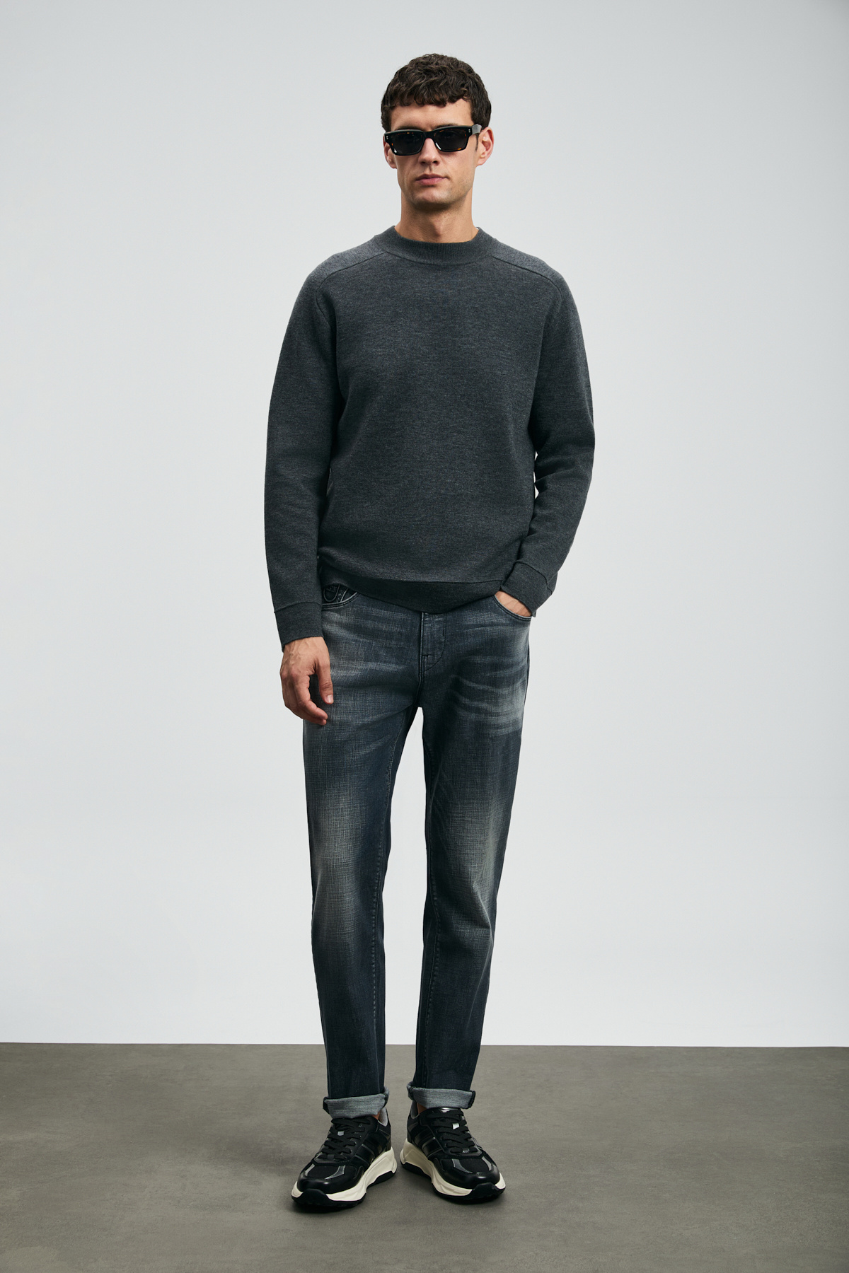 لوفیان شلوار جین مردانه Hegel Sports Jeans Slim Fit Gray